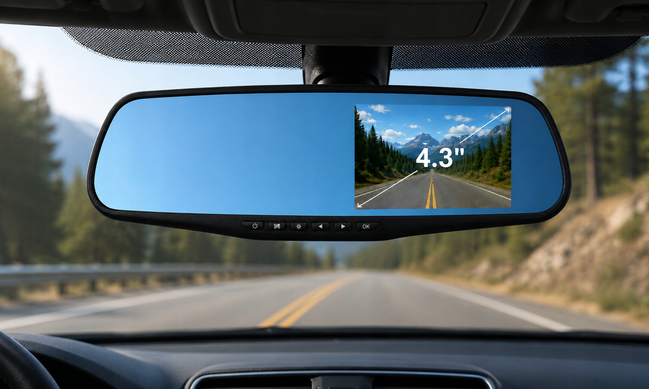 DASH CAM VIDEO RECORDER MIRROR FULL HD RECORDER FRONT REAR Packaging status original