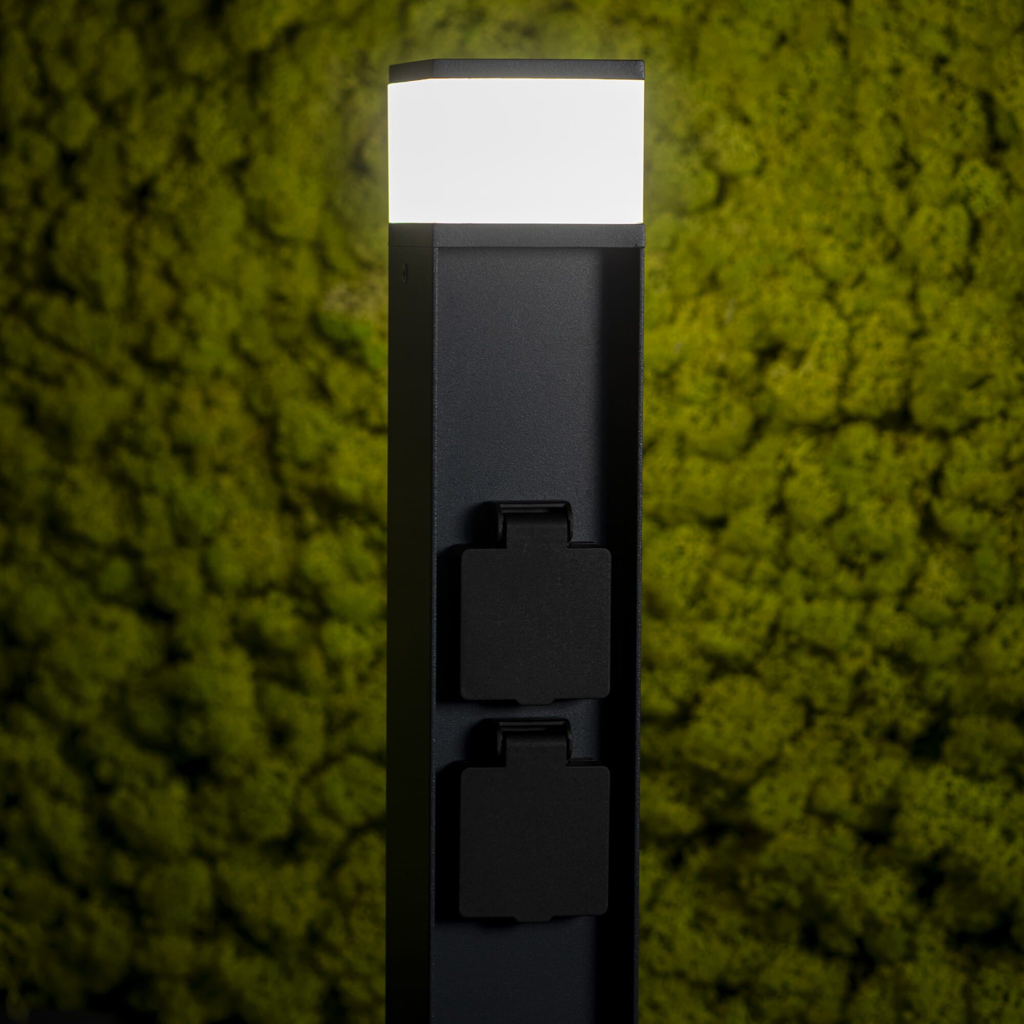 DASTEN 30 S SO B garden post with sockets Schuko anthracite 38769 Kanlux Power supply mains