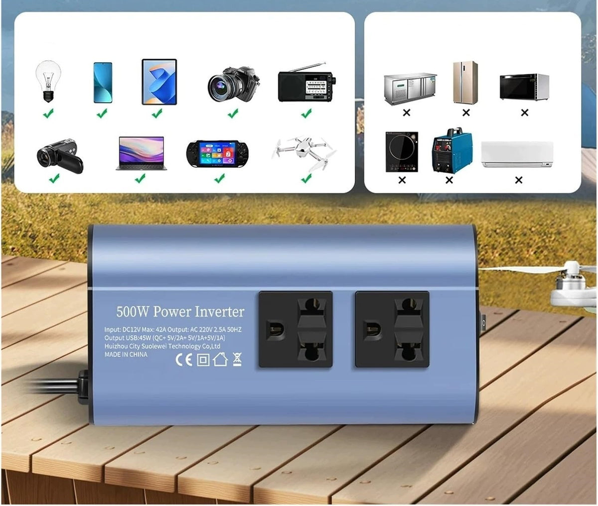 DC VOLTAGE CONVERTER 12V TO AC 220V 230V 500W Brand no brand