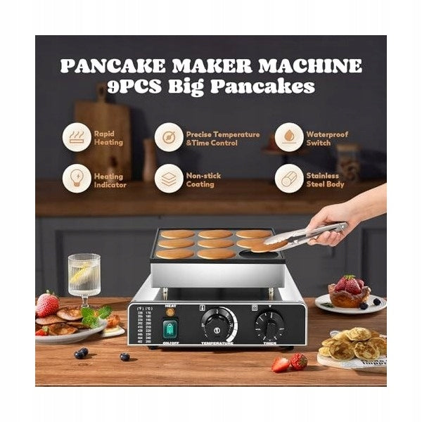 DC10 Moongiantgo 9 Holes Pancake Machine – Mini Pancake Machine Power rating 950 W