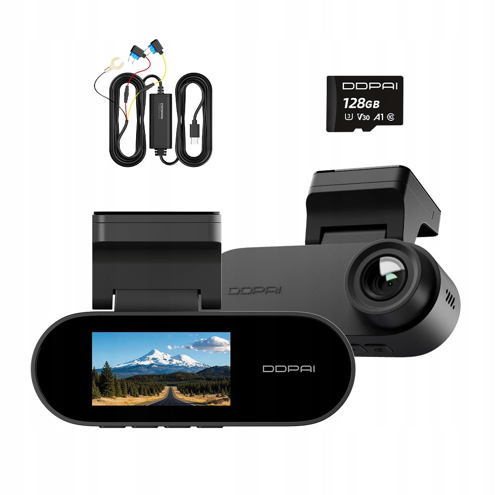 DDPAI DASH CAM N2 VIDEO RECORDER 2.5K WIFI 128GB+ HARDWIRE KIT