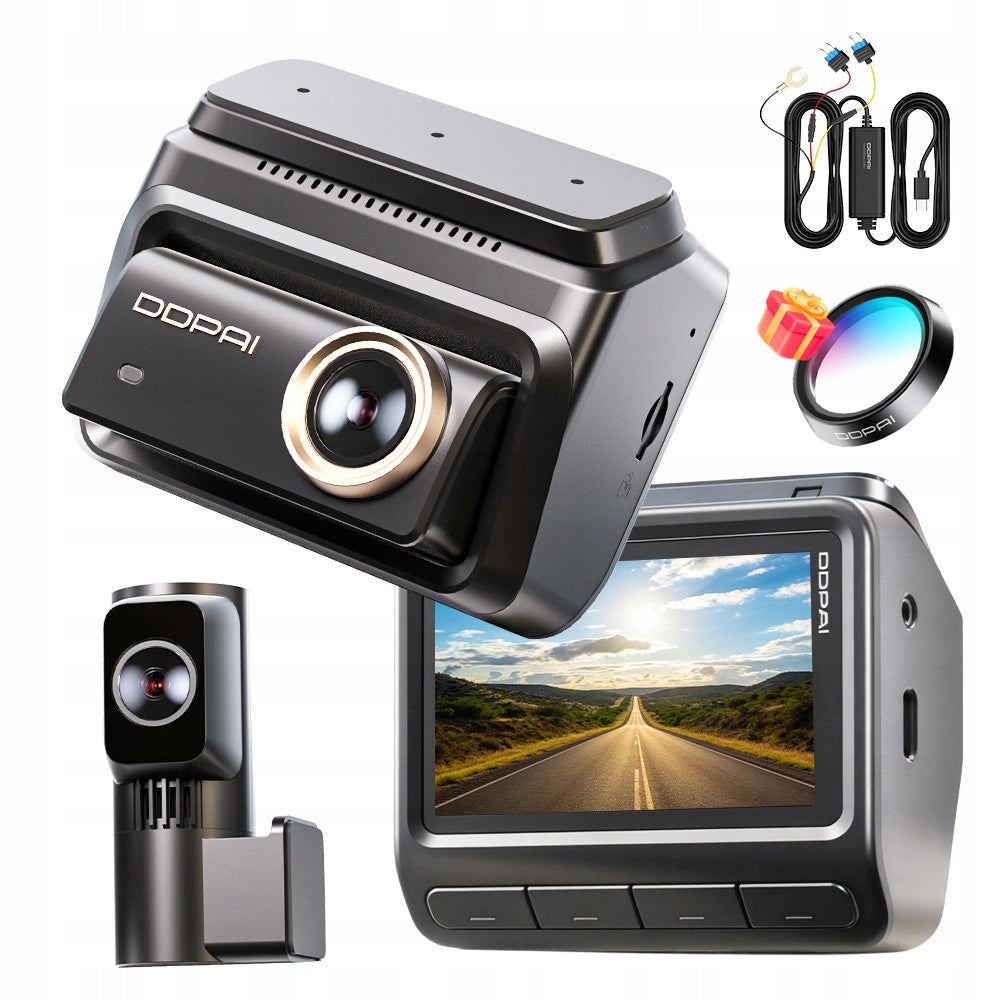 DDPAI Z90 Pro CAMERA 4K HDR FRONT + REAR + HARDWIRE KIT VIDEO RECORDER
