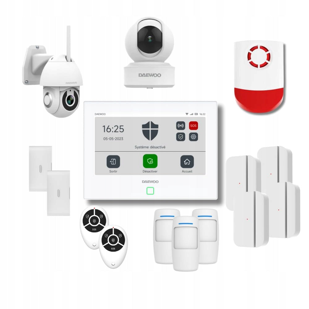 DEAWOO SECURITY AM371 PACKAGE SET ALARM SYSTEM 12 PIECE 10A118