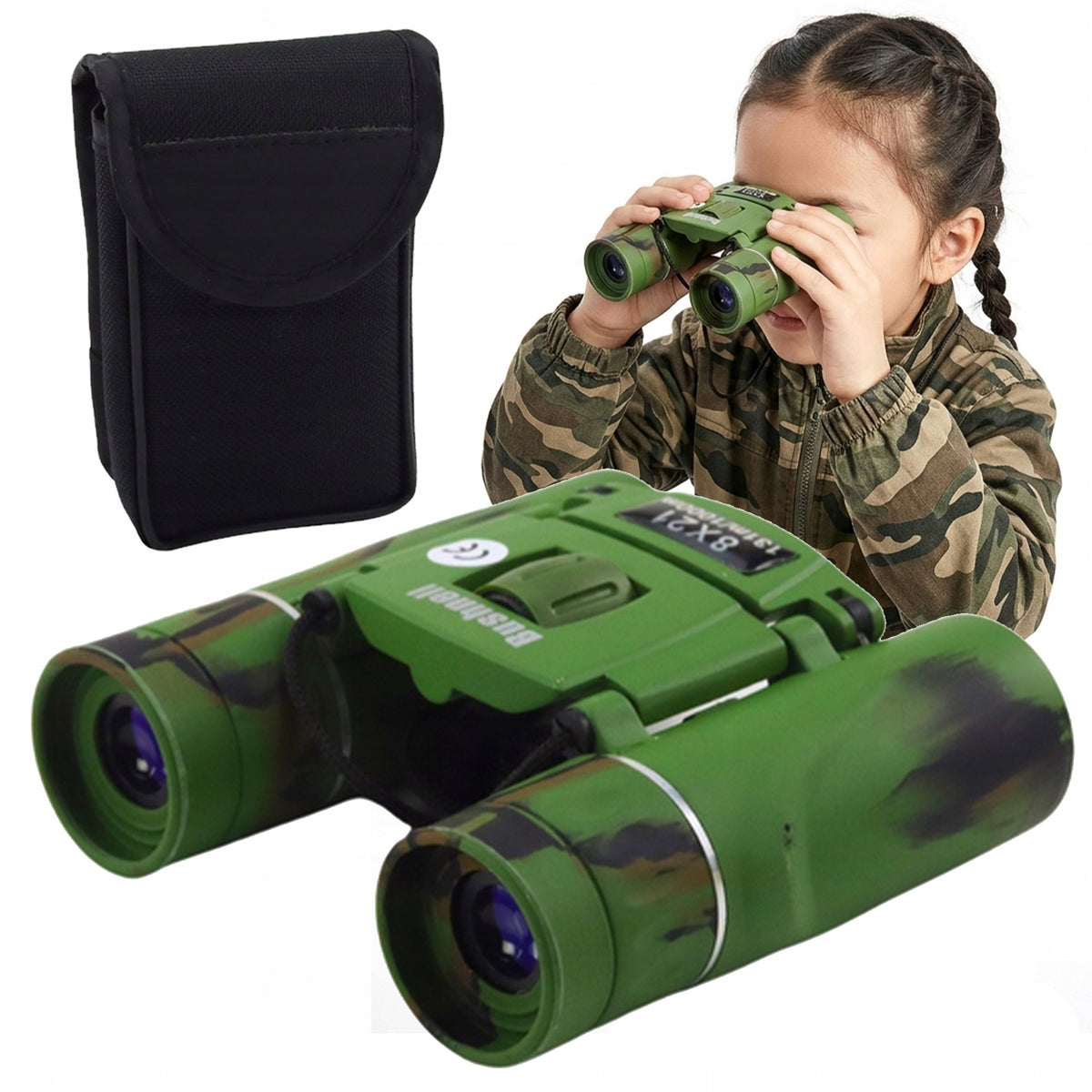 DECENT BINOCULARS for children MAGNIFIES 8X OPTICS GLASS CASE PERFECT GIFT Brand Stator