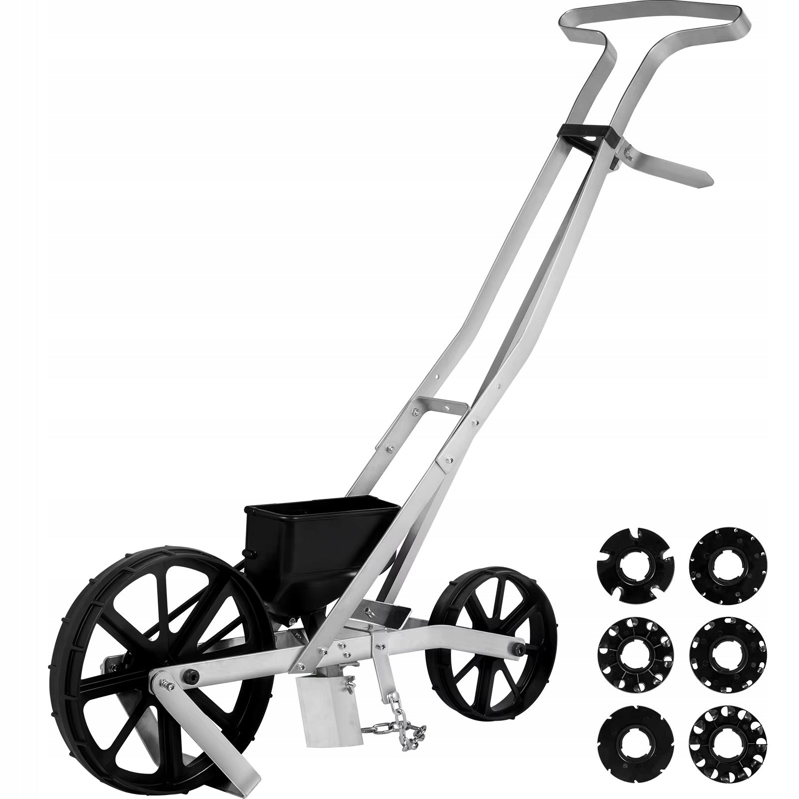 DECENT METAL GARDEN SEED DRILL WITH DIFFERENT DISCS INCLUDED