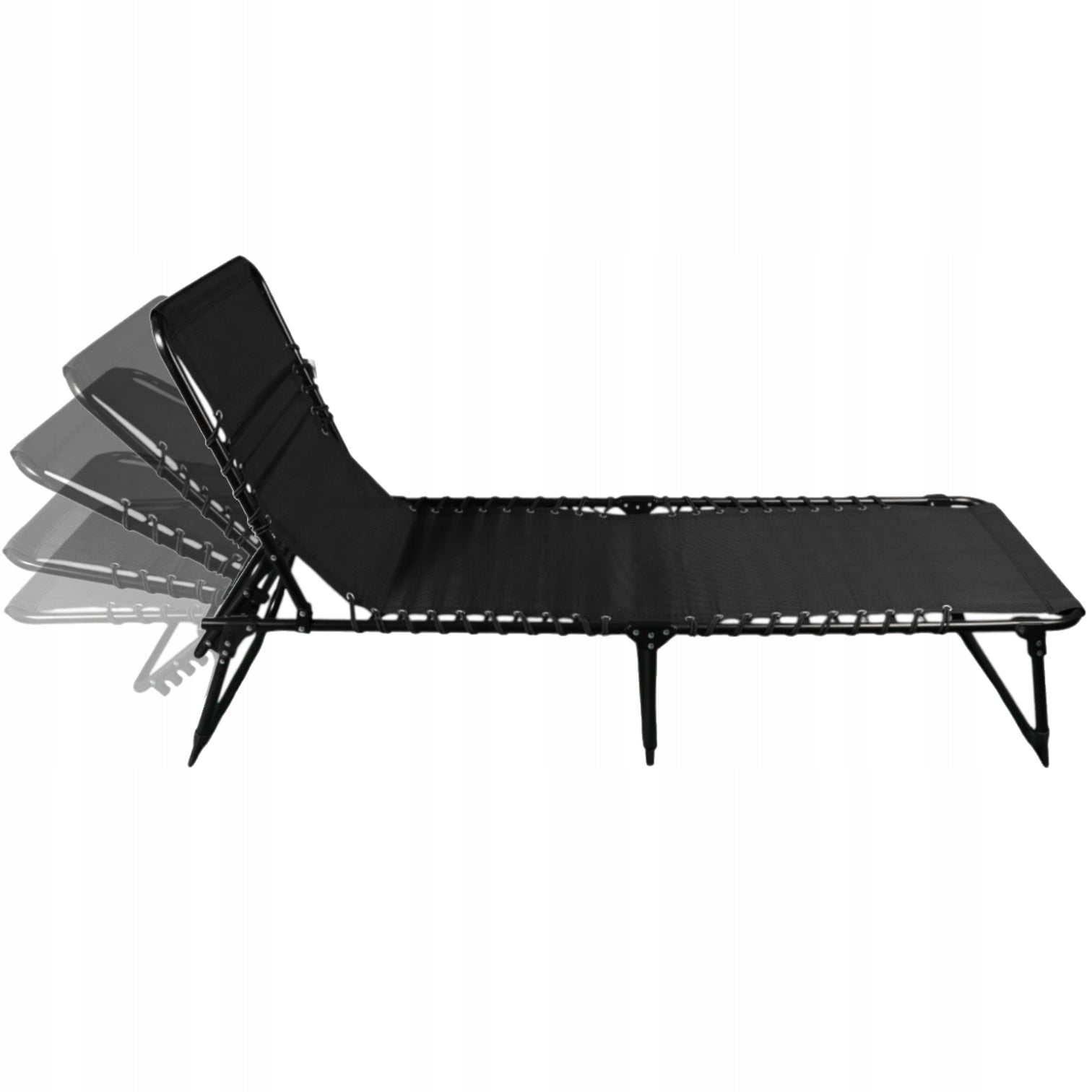DECKCHAIR GARDEN CHAIR BLACK GOLIAT FOLDING ADJUSTABLE 2-IN-1 FIELD BED Brand Goliat