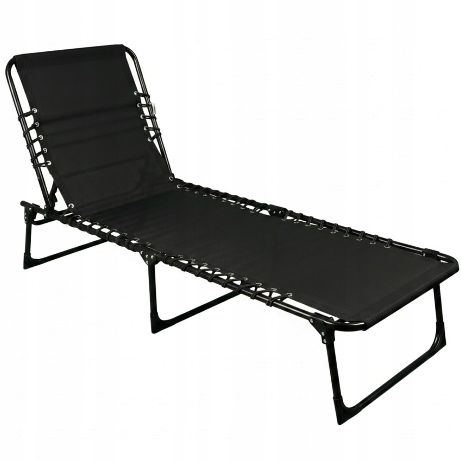 DECKCHAIR GARDEN CHAIR BLACK GOLIAT FOLDING ADJUSTABLE 2-IN-1 FIELD BED Manufacturer code DW25JY2408