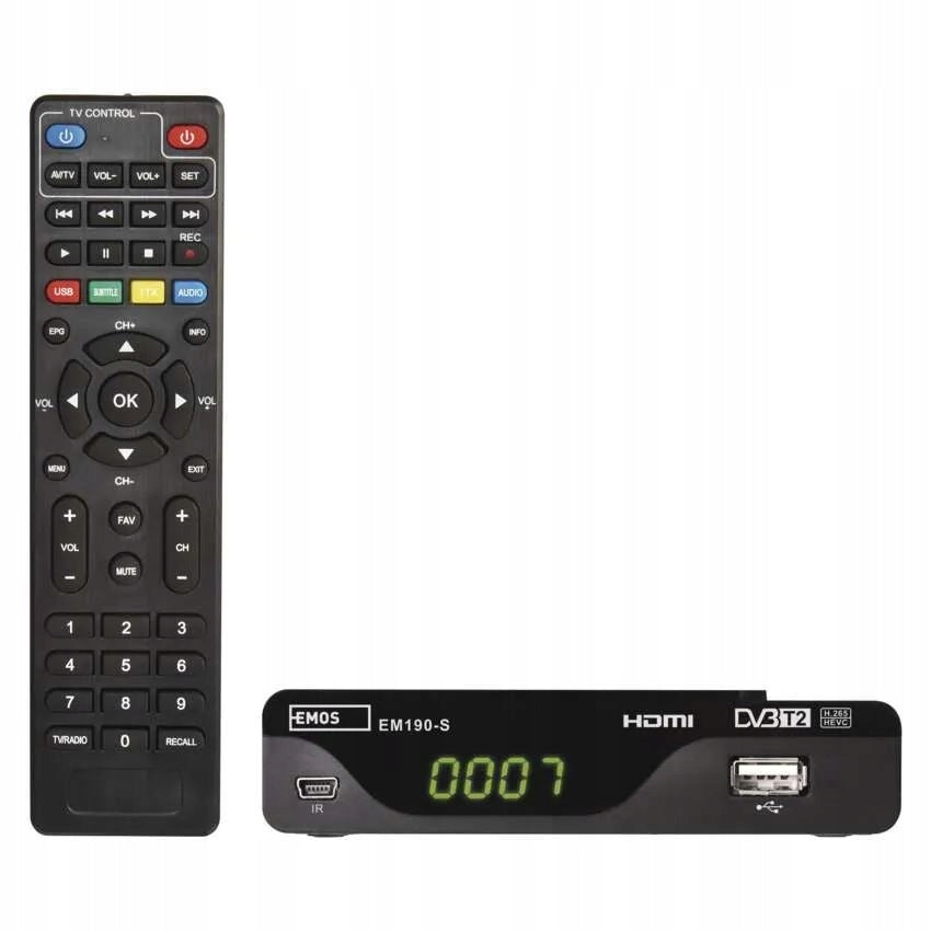 DECODER DVB-T2 EMOS EM190-S HD Kind digital