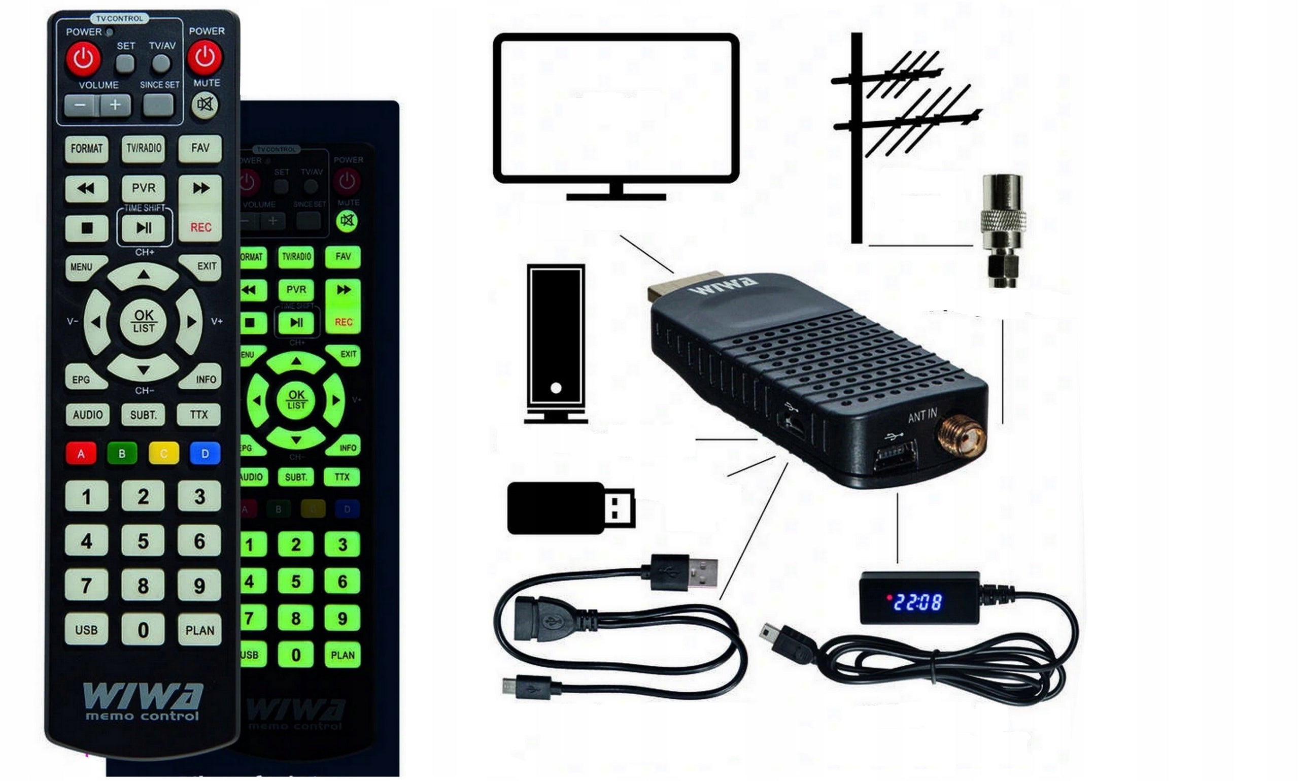 DECODER WIWA H.265 MINI TUNER DVB-T2 H.265 HEVC Manufacturer code H.265 MINI LED