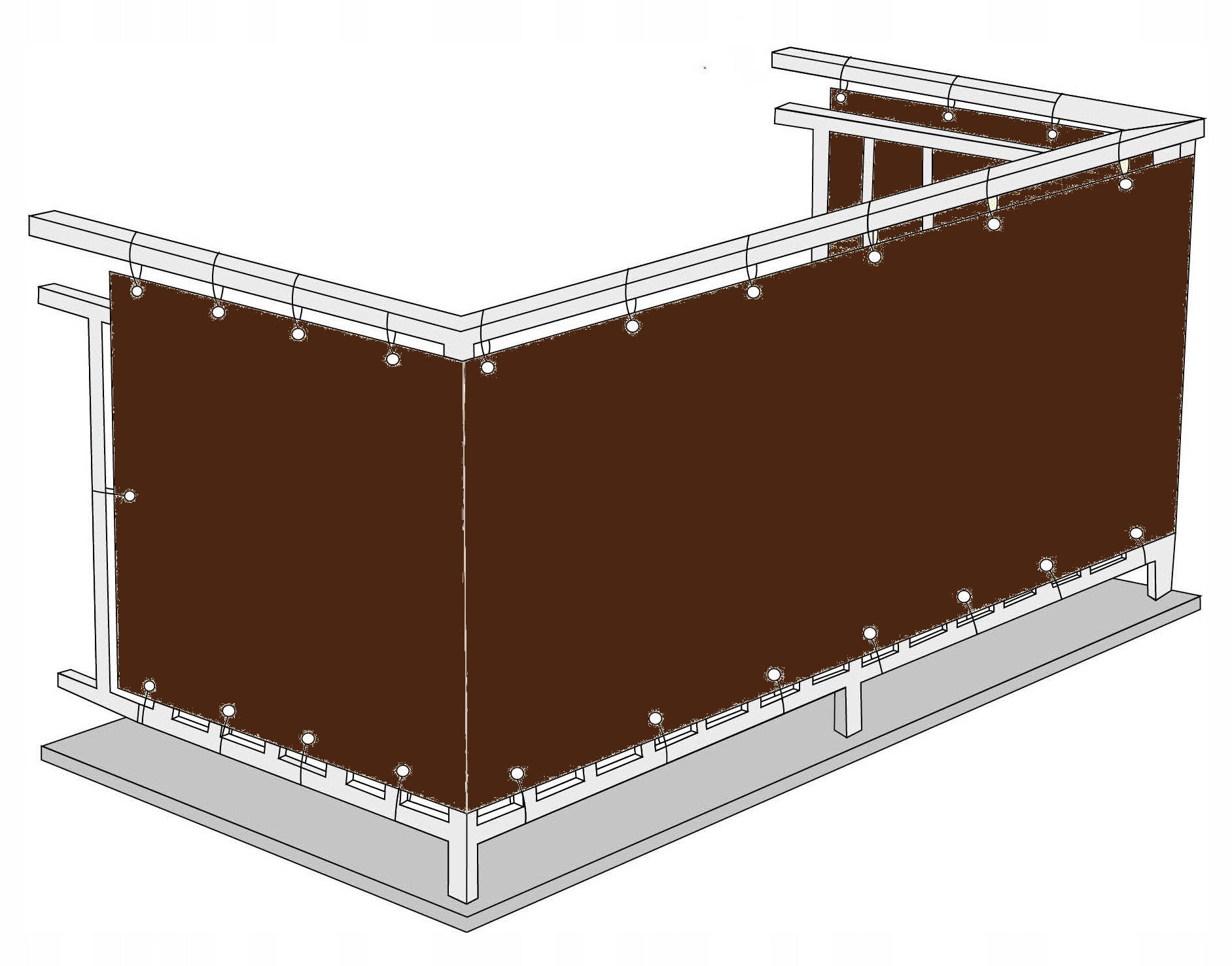 DECOMAT BALCONY MAT 0,80X7,00M BROWN Manufacturer code PL7305.0233
