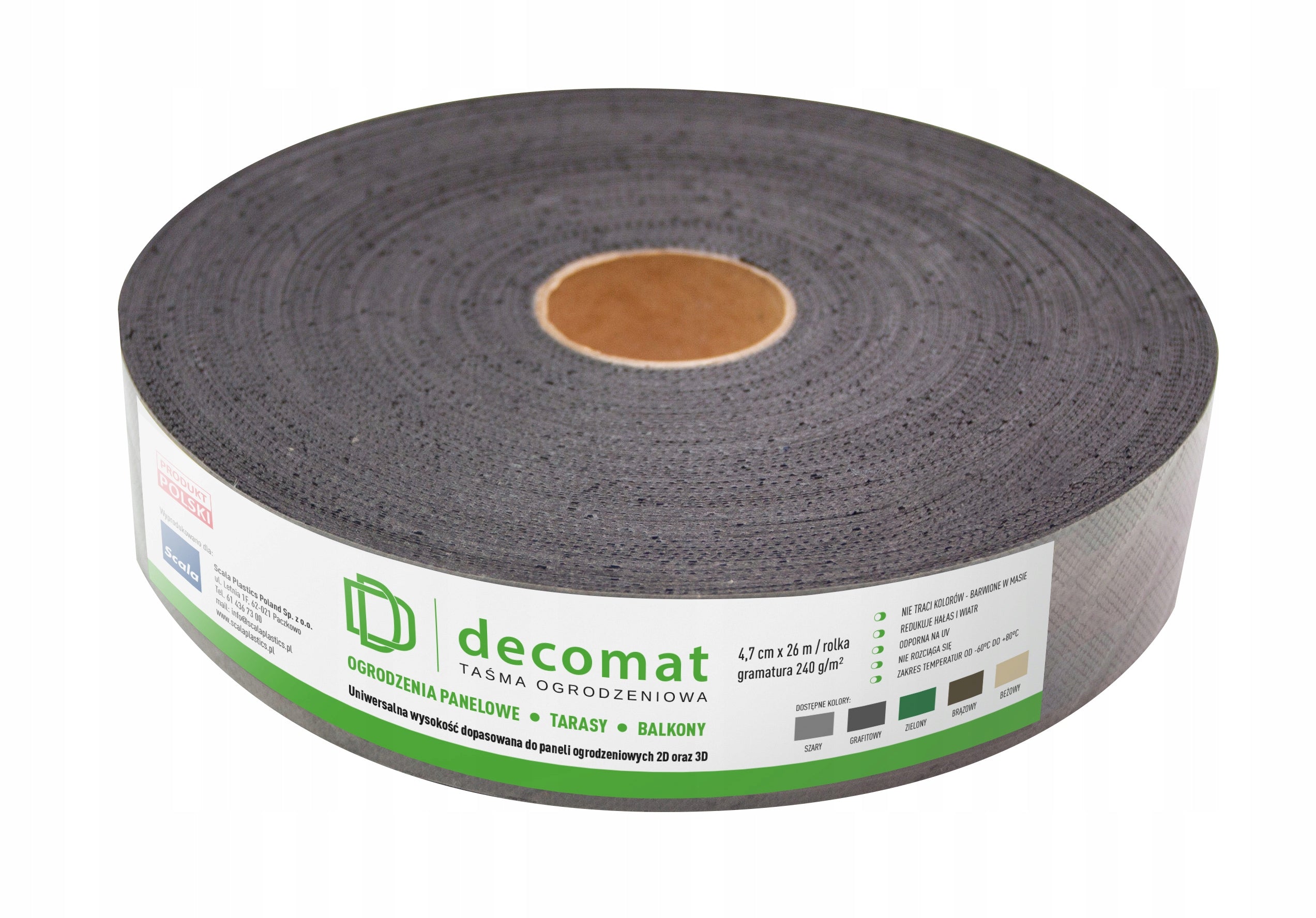 DECOMAT FENCING TAPE 4,7CM X 26MB GRAPHITE Packaging status original