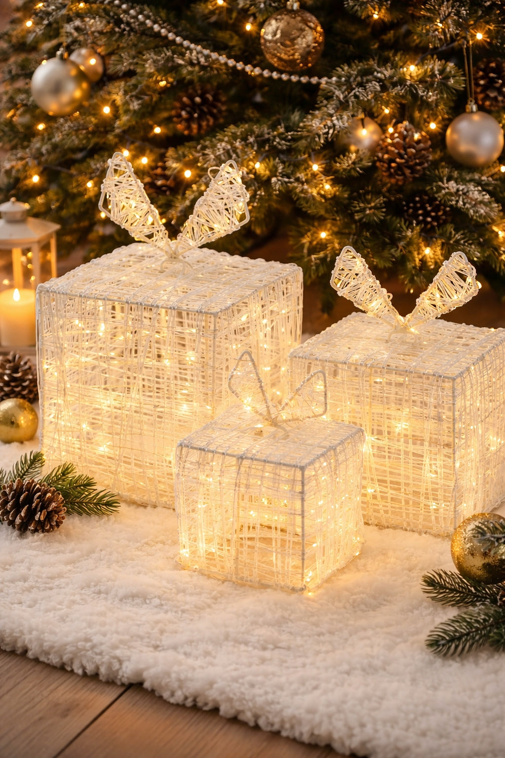 DECORATION LED CHRISTMAS GIFTS SET OF 3 PCS LIVARNO HOME Manufacturer code 4052916729755