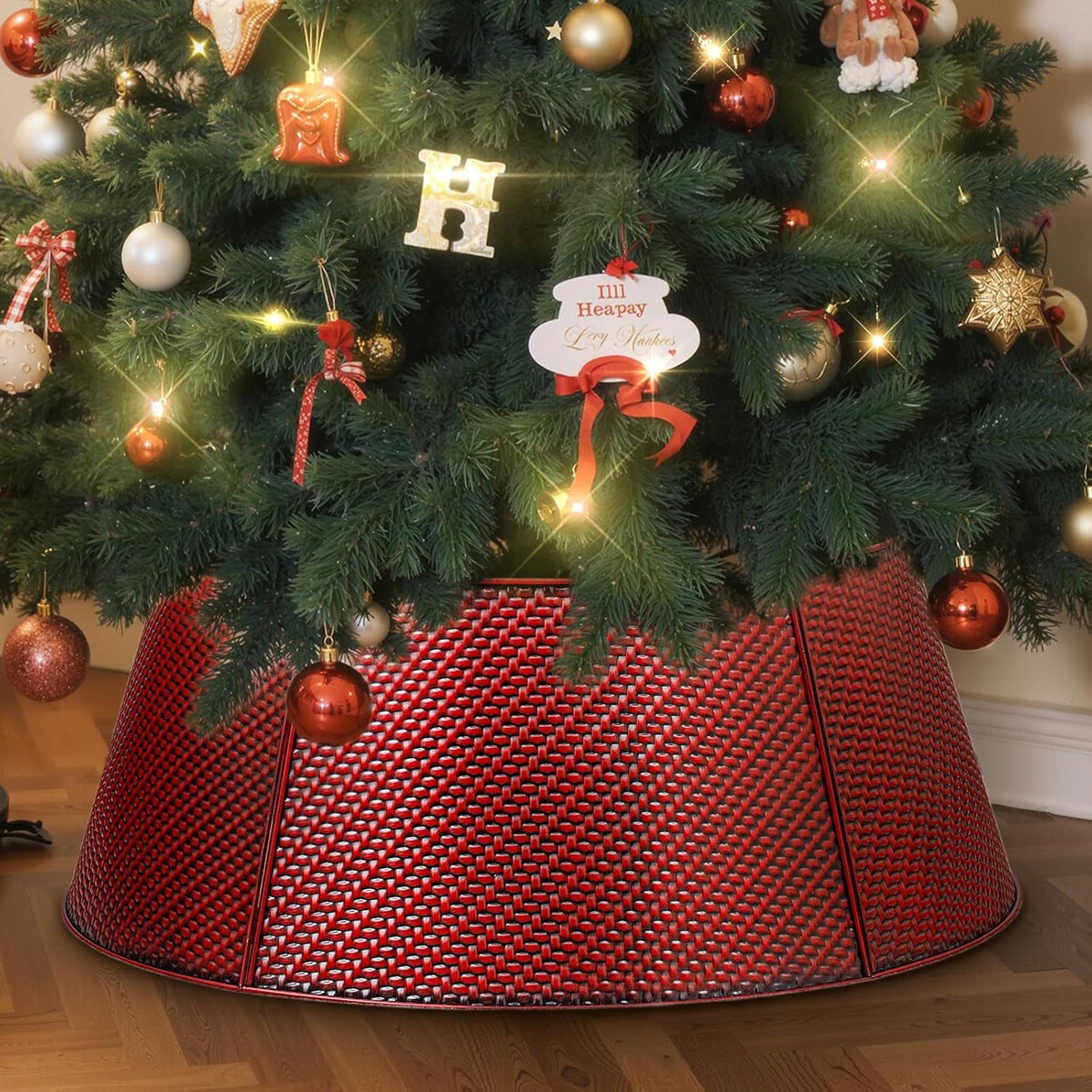 DECORATIVE CHRISTMAS TREE COLLAR Christmas tree collar stand cover d.70cm IU9 Packaging status original