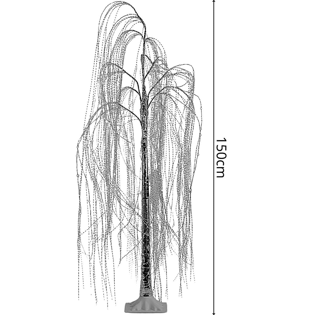 DECORATIVE TREE WILLOW 220 LED HEIGHT 150CM TIMER SILVER Brand no brand