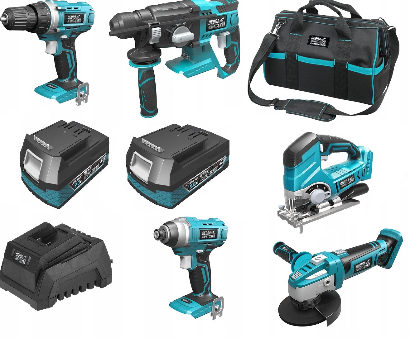DEDRA 2Ah 4Ah Cordless Power Tool Kit
