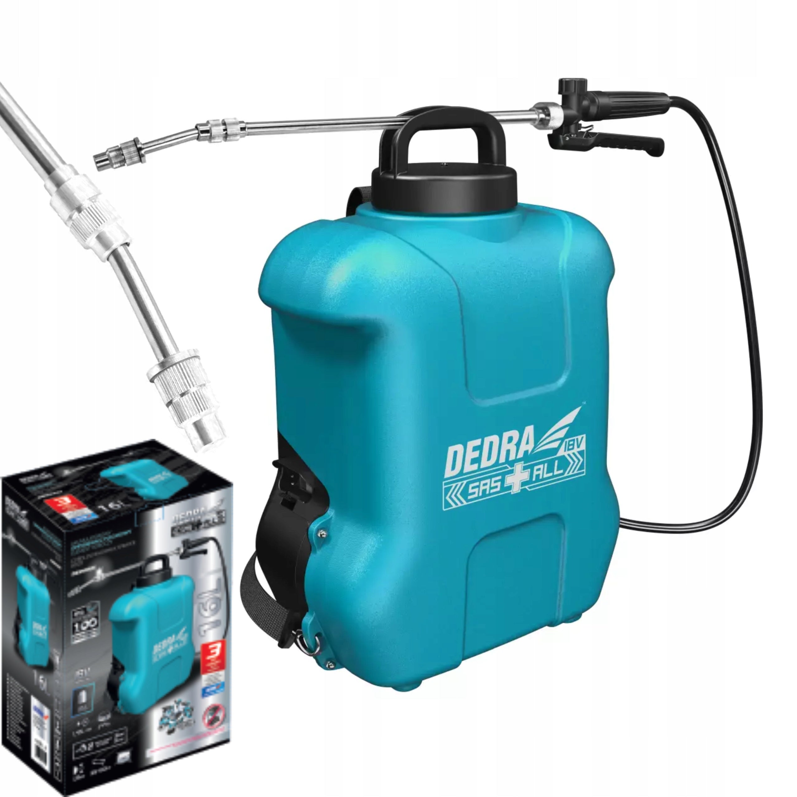 DEDRA BACKPACK SPRAYER CORDLESS GARDEN 18V 16L SAS+ALL DED6981