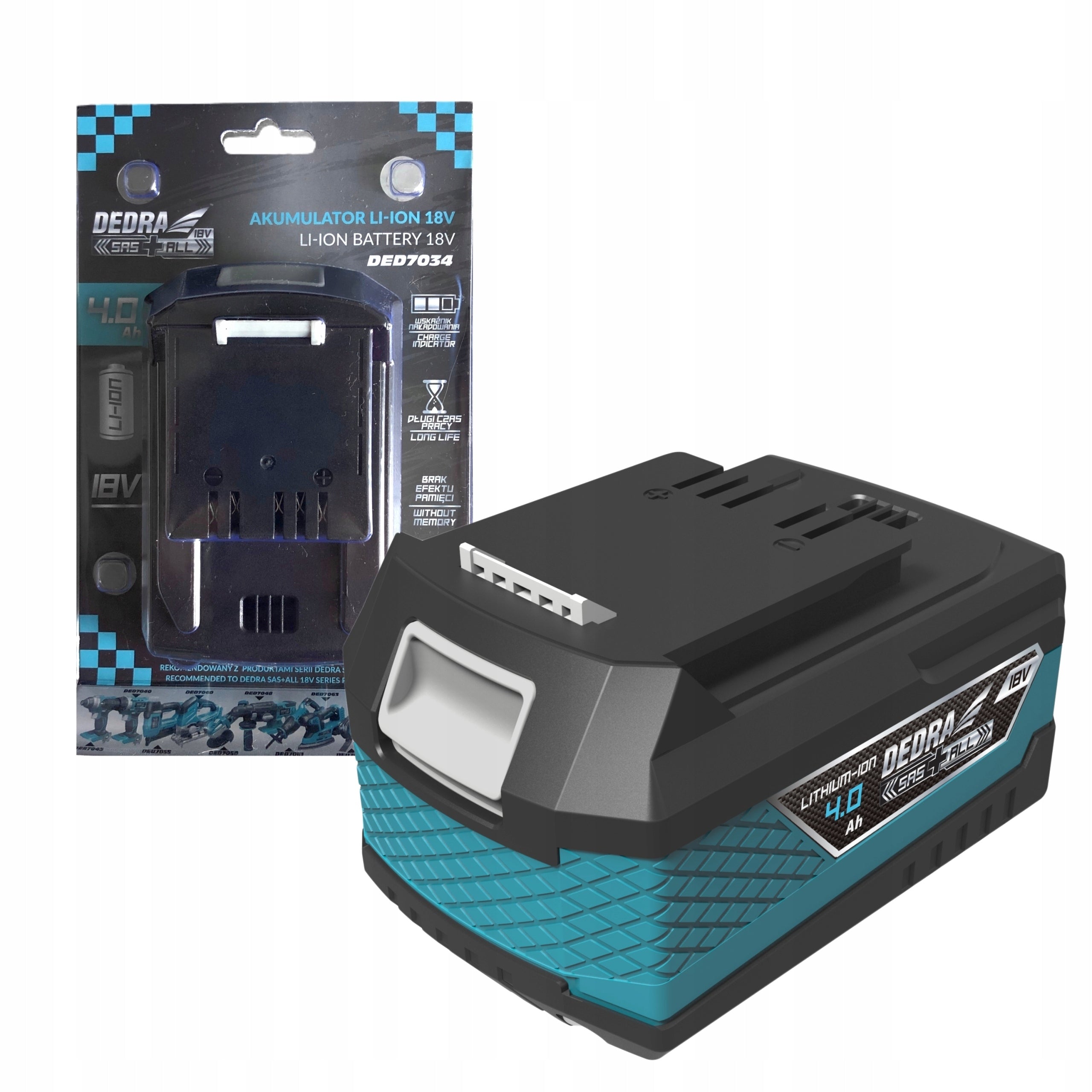 DEDRA BATTERY 4Ah 18V BATTERY FOR SAS+ALL DED7034 TOOLS