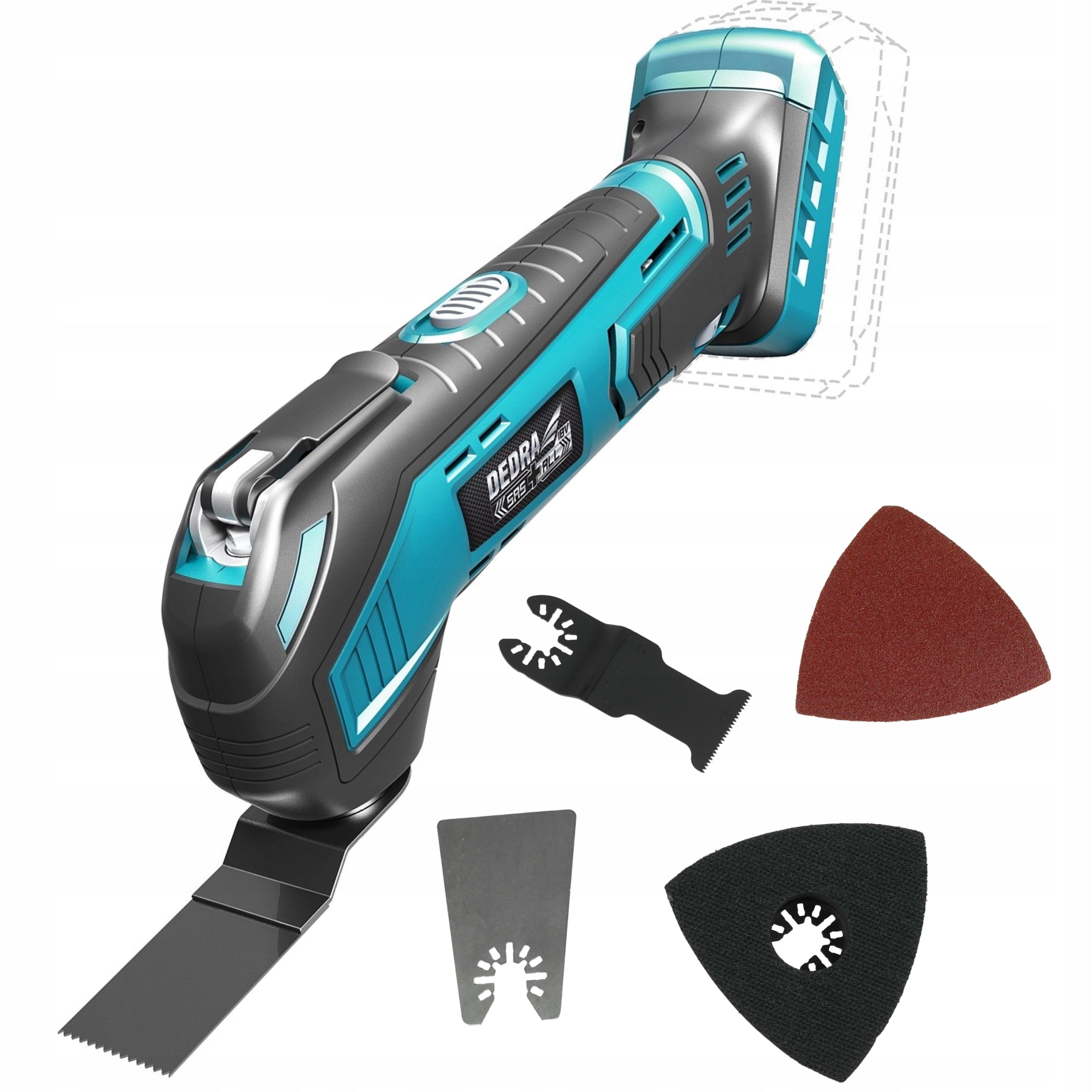DEDRA MULTIFUNCTIONAL DEVICE GRINDER 18V MultiTool DED7059 ADJUSTMENT Power supply type rechargeable battery