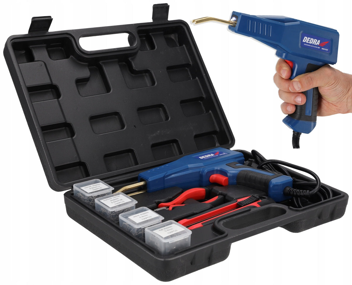 DEDRA Plastic welding machine 50W temp. 500 degree staples 4x100pcs DED7528 Brand Dedra