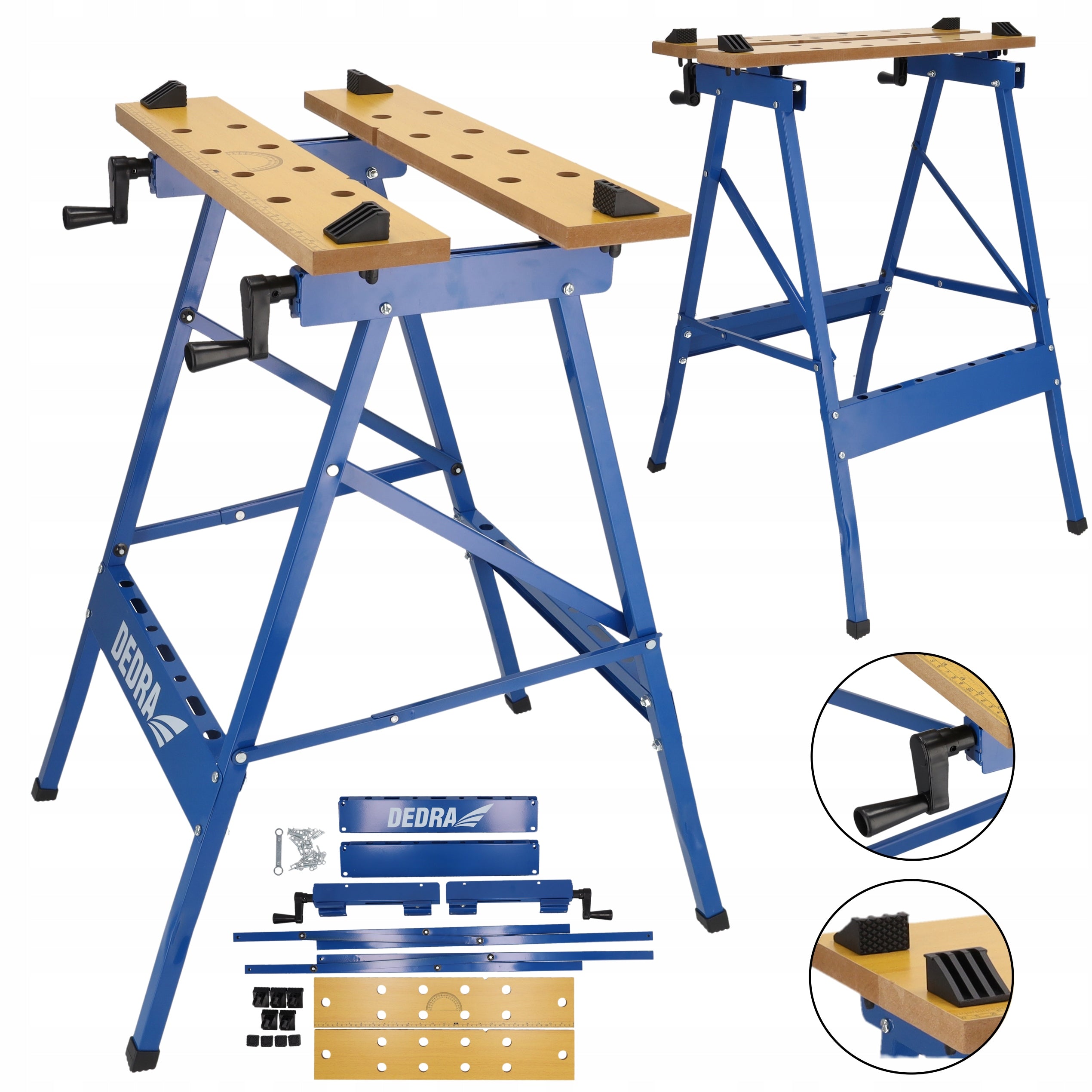 DEDRA WORK TABLE Folding Workbench 100kg Adjustable Portable