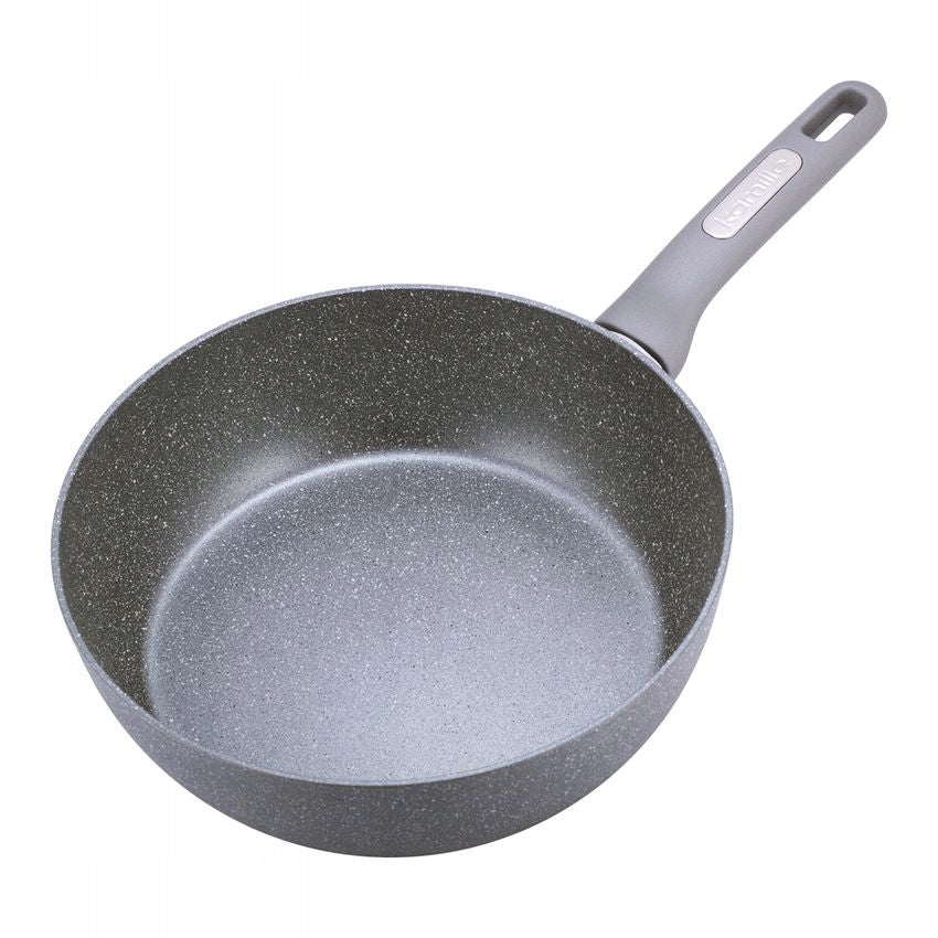 DEEP FRYING PAN 28CM WITH GRANITE COATING INDUCTION GAS
