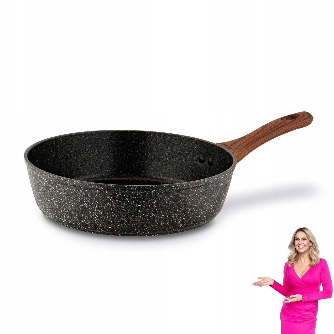 DEEP PAN Granite Induction GAS SOLID KonigHOFFER Pescado 24 cm
