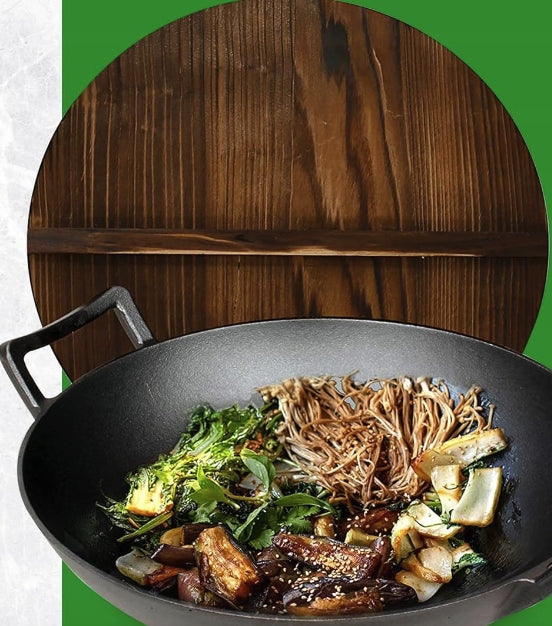 DEEP WOK 5.8L FOR HIGH-FIRE FRYING DURABLE CAST IRON NUTRICHEF Brand no brand