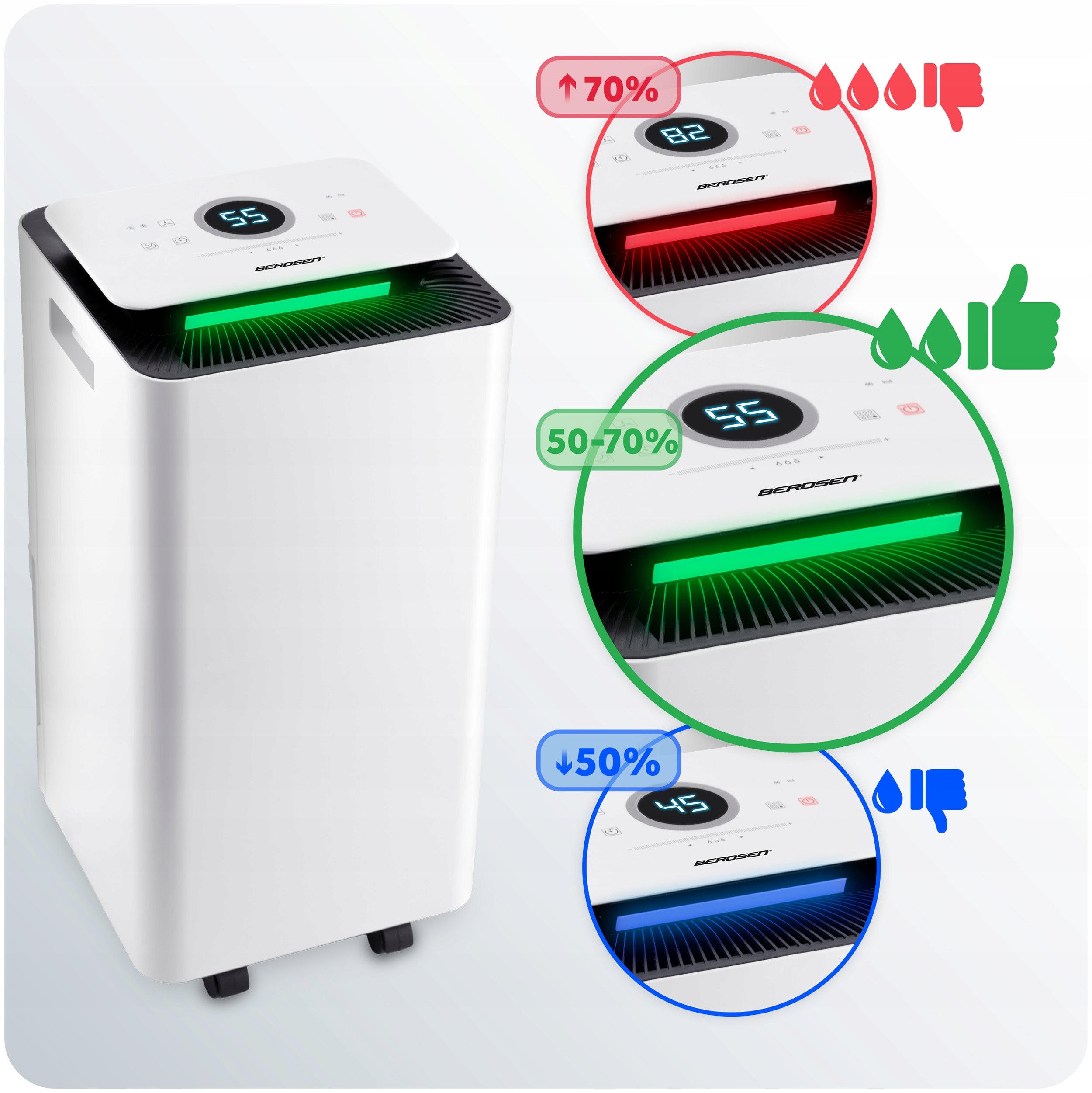 DEHUMIDIFIER COMPRESSOR MOISTURE ABSORBER 12l/24h HYGROSTAT TIMER Manufacturer code 352100