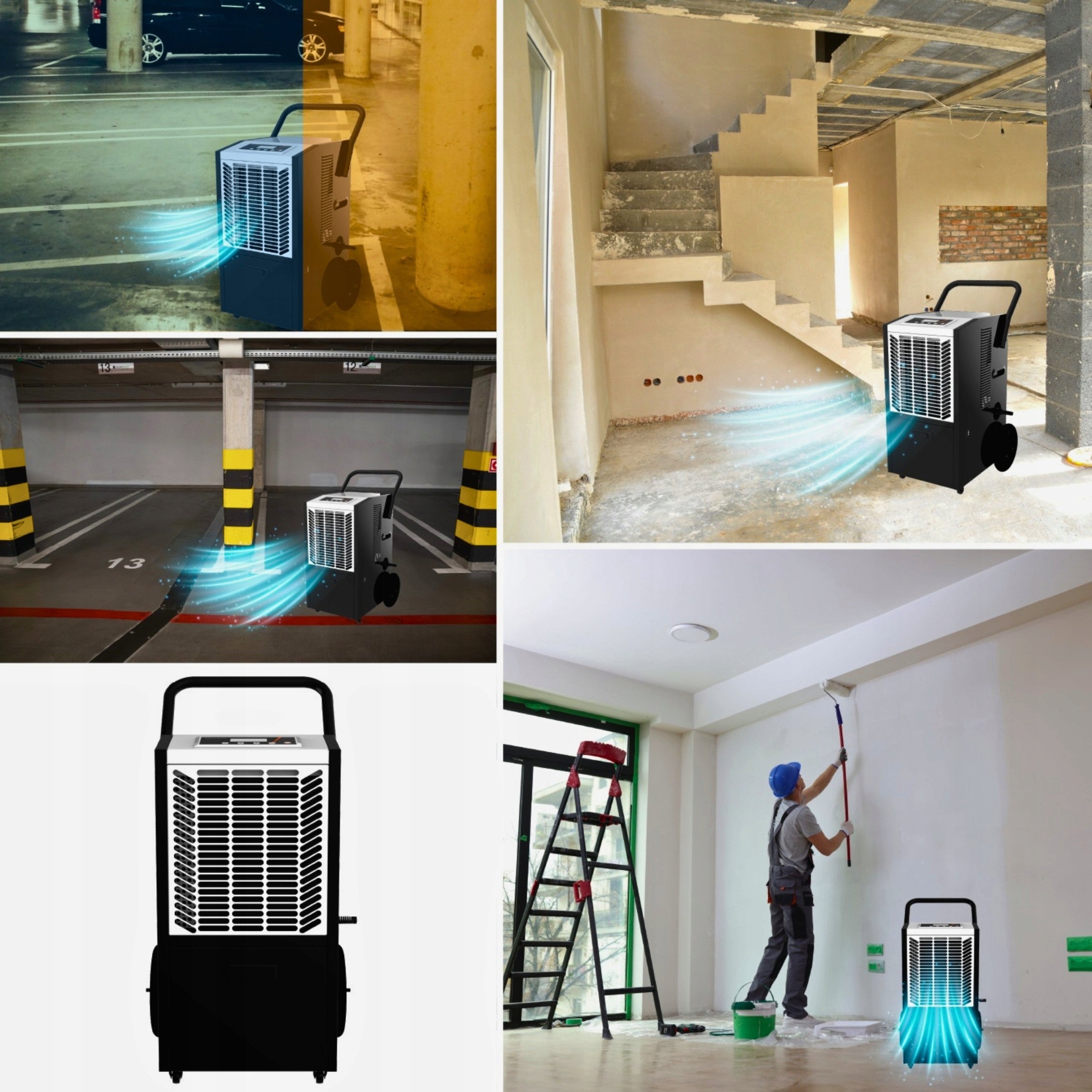 DEHUMIDIFIER CONSTRUCTION MOISTURE ABSORBER INDUSTRIAL LARGE 50L 840W Packaging status original