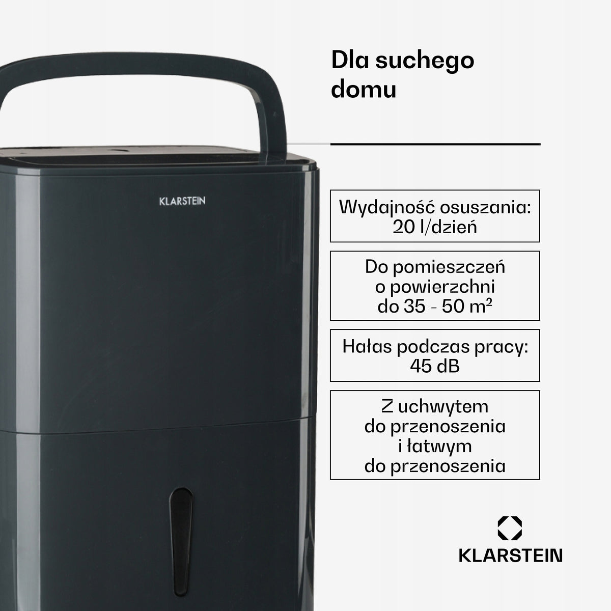 DEHUMIDIFIER MOISTURE ABSORBER 20L/24H QUIET EFFICIENT TIMER 420W Batteries included no