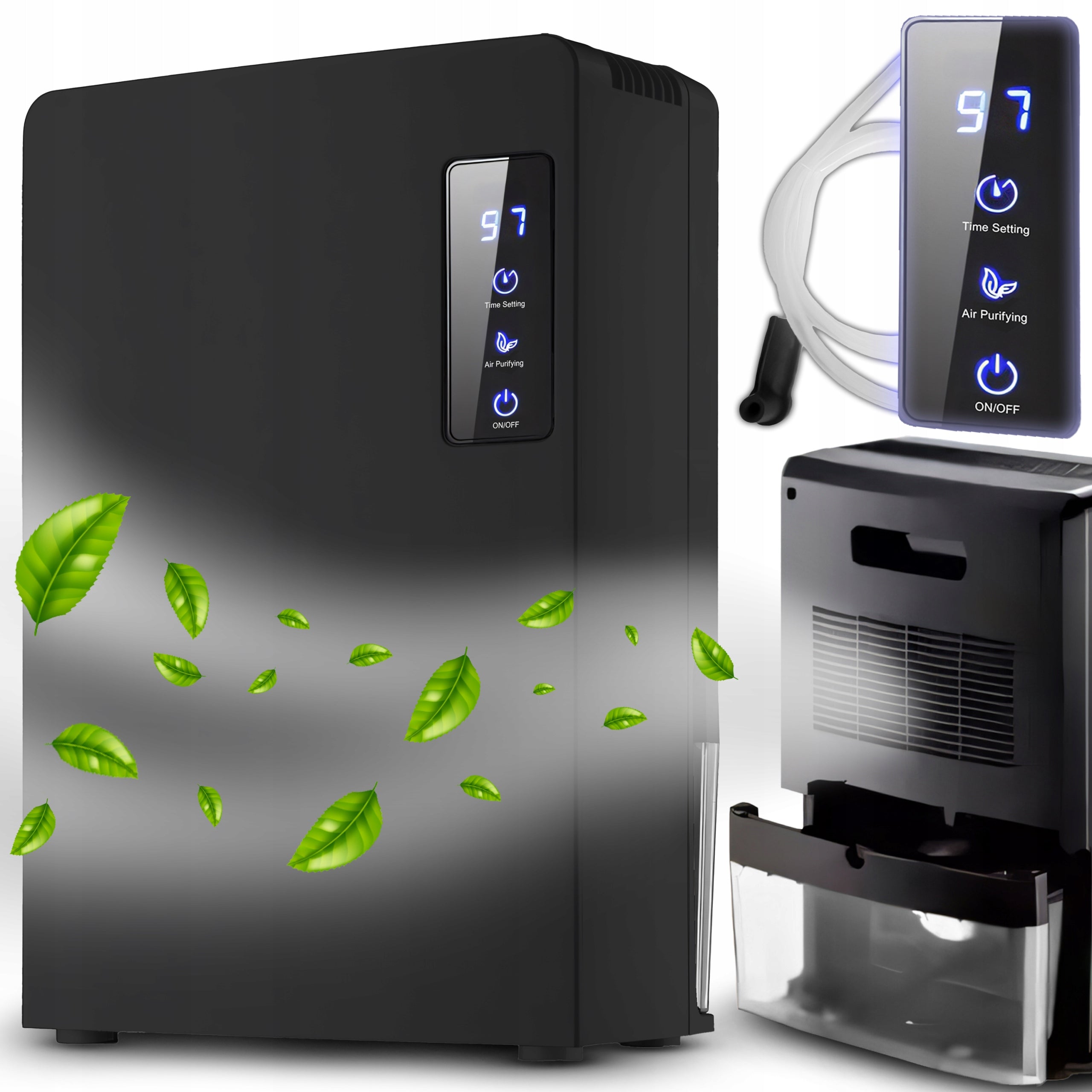 DEHUMIDIFIER MOISTURE ABSORBER 2200ml TIMER LCD LED QUIET EFFICIENT Packaging status original