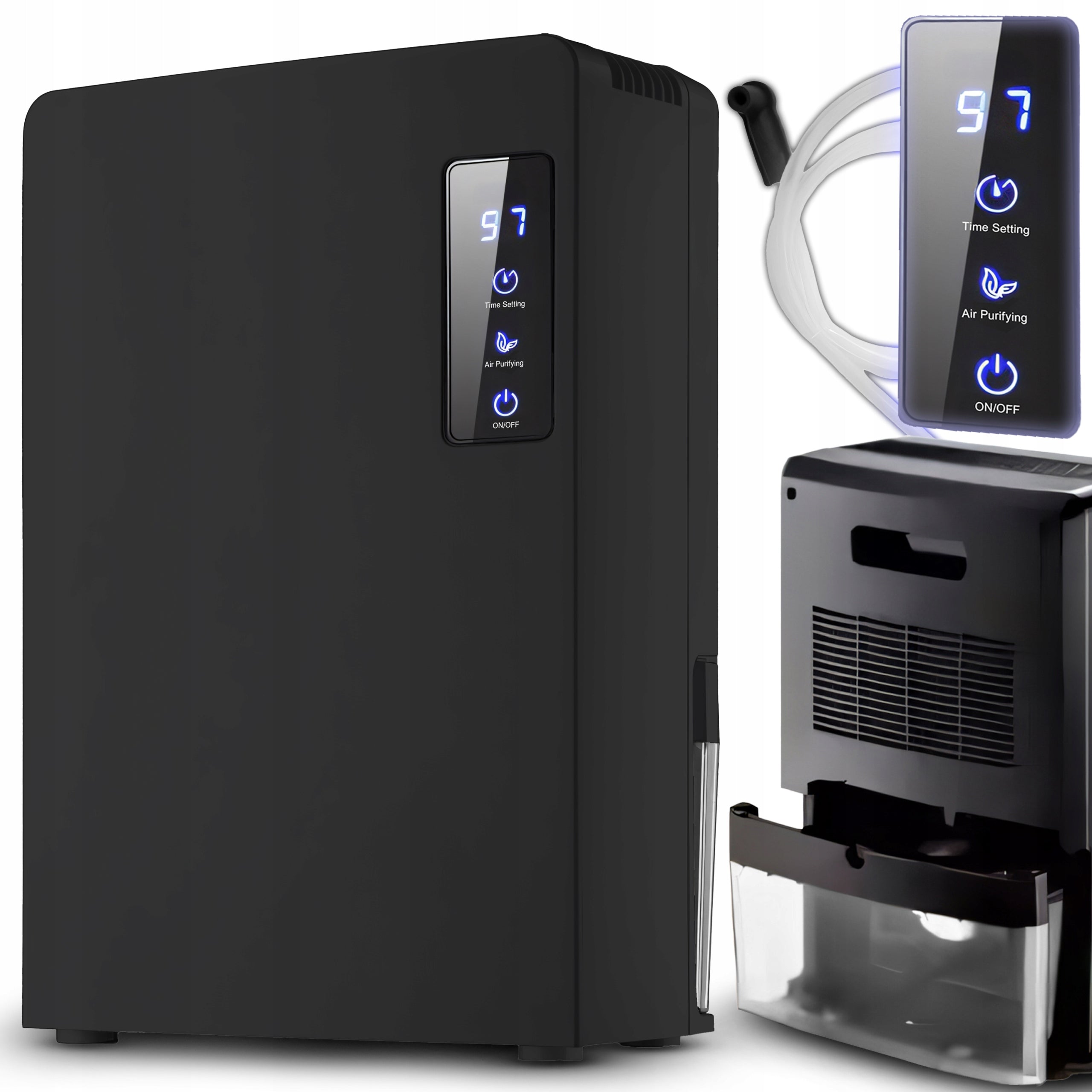 DEHUMIDIFIER MOISTURE ABSORBER 2200ml TIMER LCD LED QUIET EFFICIENT