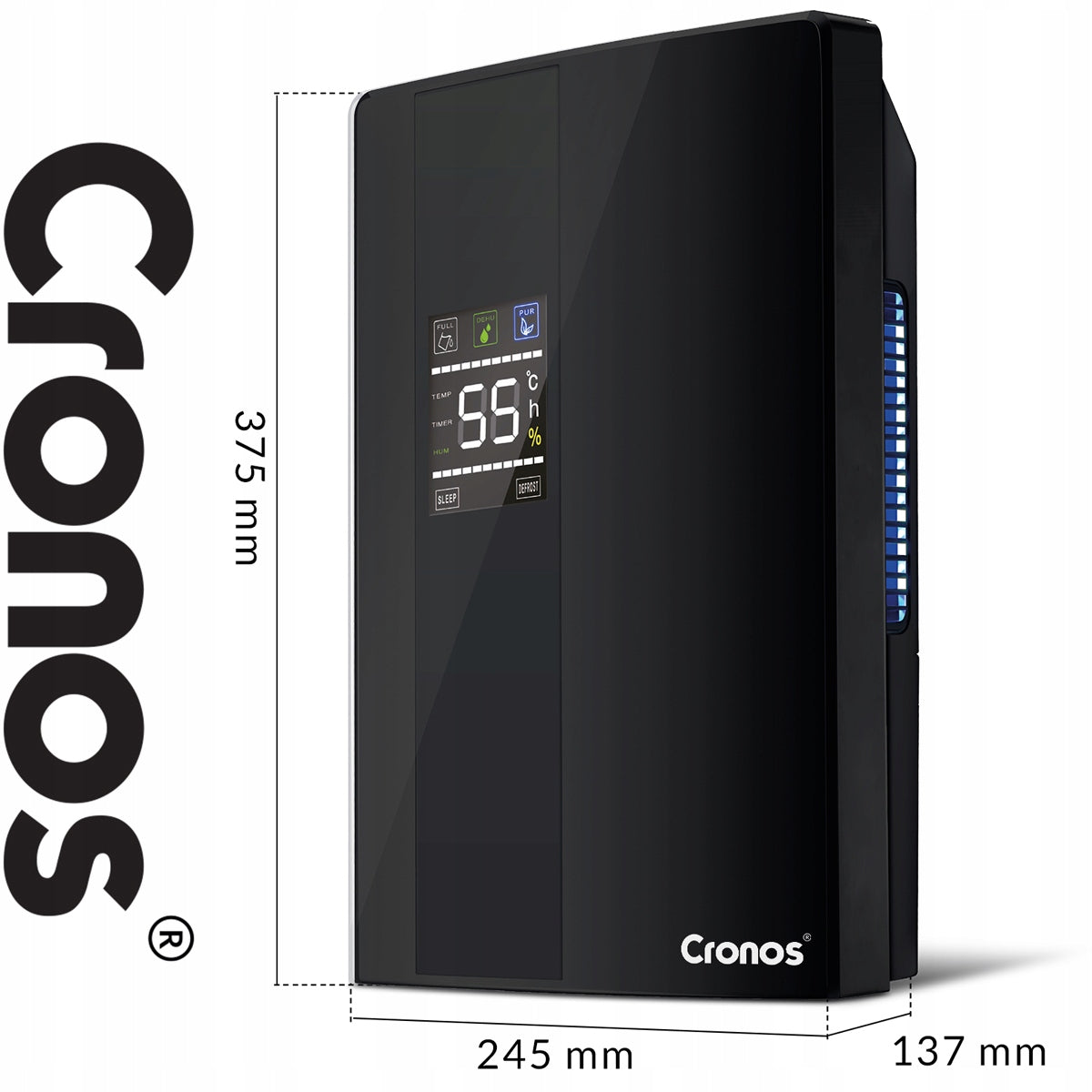 DEHUMIDIFIER MOISTURE ABSORBER HOME ELECTRIC 2,2L 65W REMOTE CONTROL Brand Cronos
