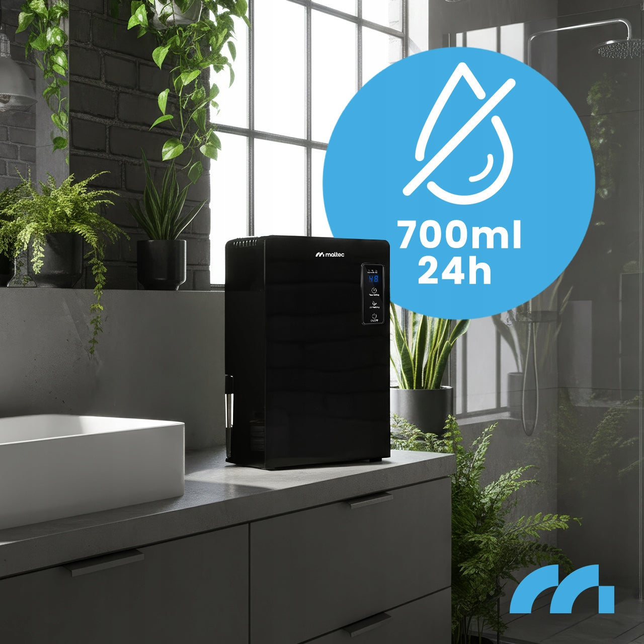 DEHUMIDIFIER MOISTURE ABSORBER LARGE QUIET POWERFUL 2200ML 90W Medical device no