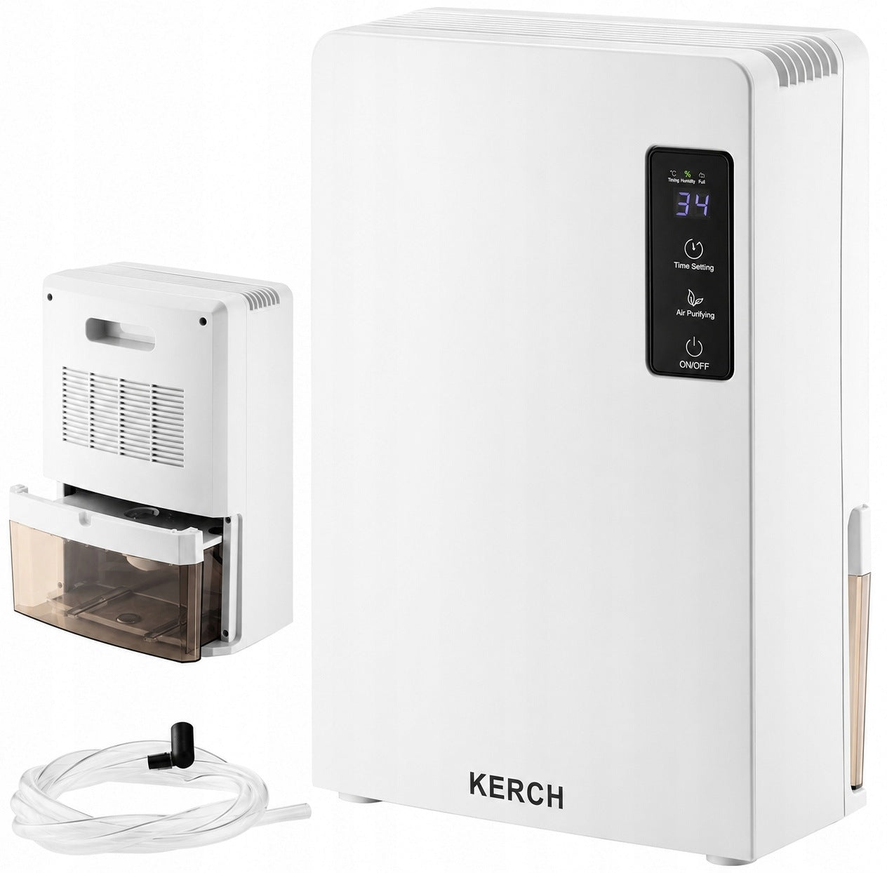 DEHUMIDIFIER MOISTURE ABSORBER PURIFIER KERCH ULTRA WHITE 90W