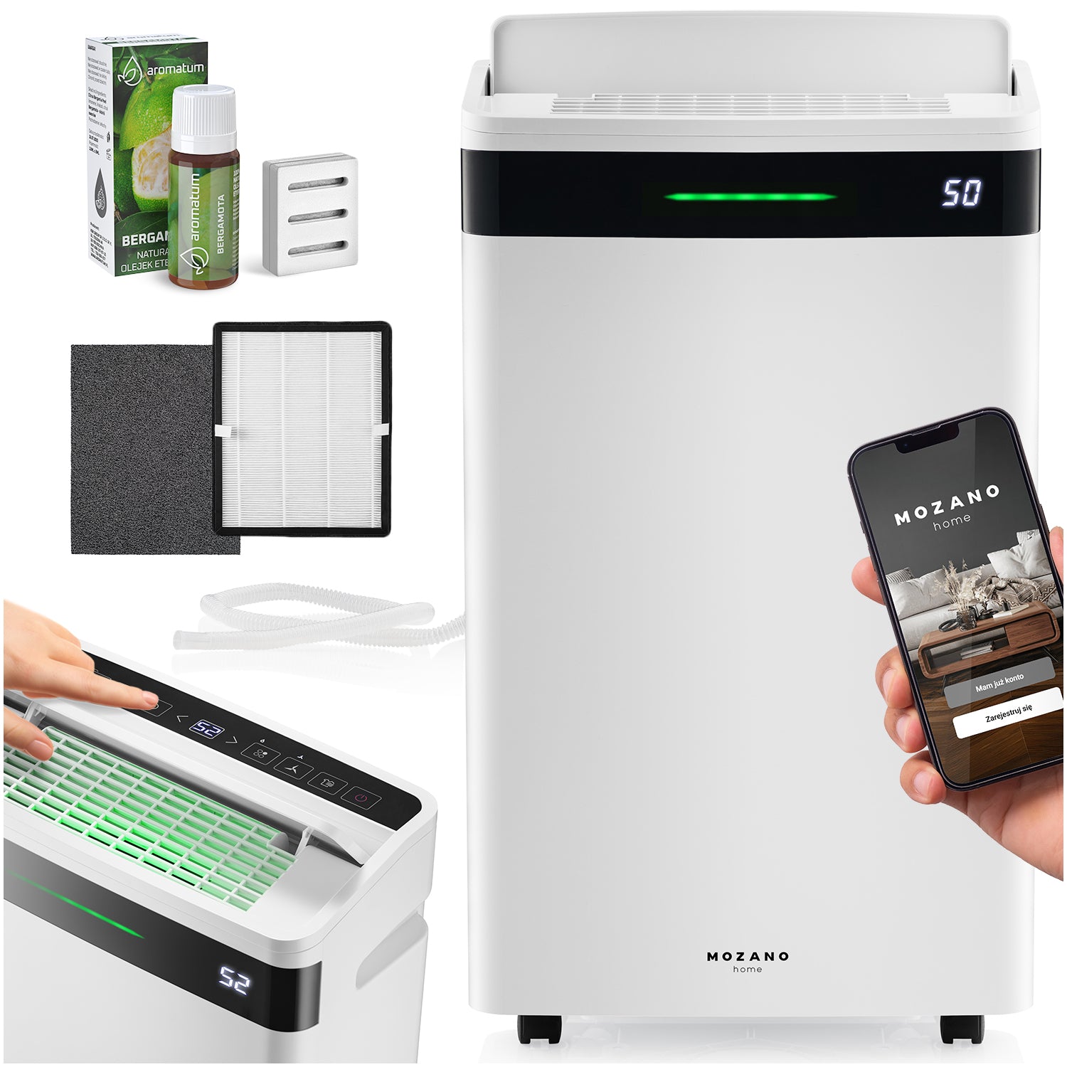 DEHUMIDIFIER XXL 20L/24H MOISTURE ABSORBER WIFI 4 MODES OF OPERATION QUIET