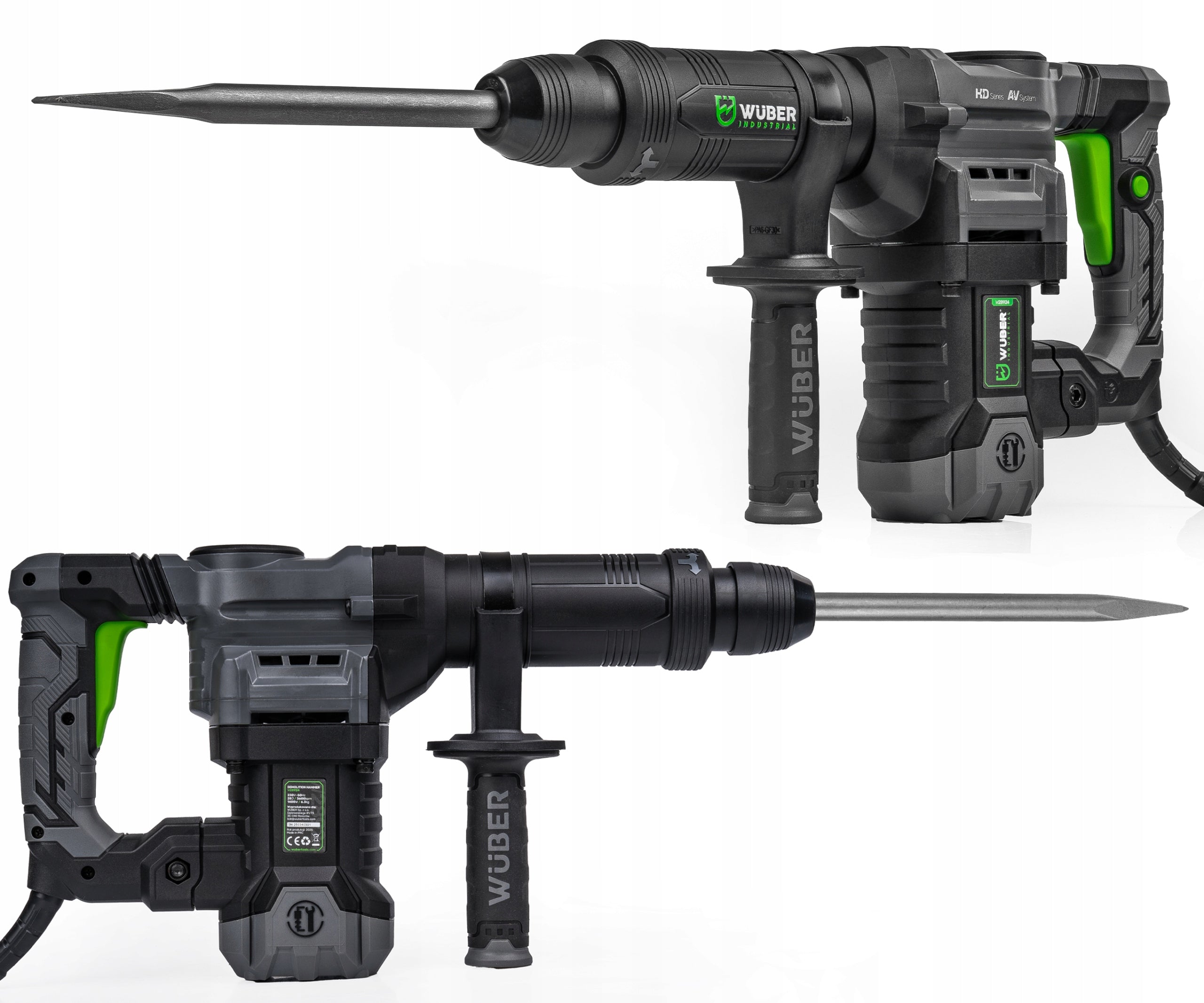 DEMOLITION HAMMER 1400W SDS MAX 20J WUBER SUITCASE 2 DLUTA CONCRETE Brand Wuber