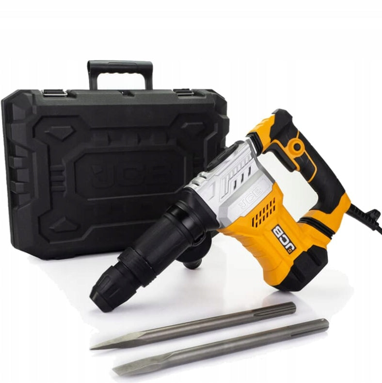DEMOLITION HAMMER LIGHT SDS MAX IN CASE 2 CHISELS 15J 1300W JCB DH1300