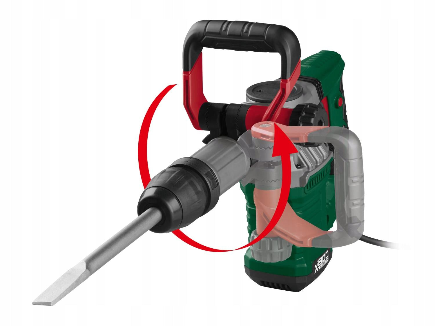 DEMOLITION HAMMER PARKSIDE PAH 1300 C3 15 J 1300 W WITH CHISELS + SUITCASE Brand Parkside