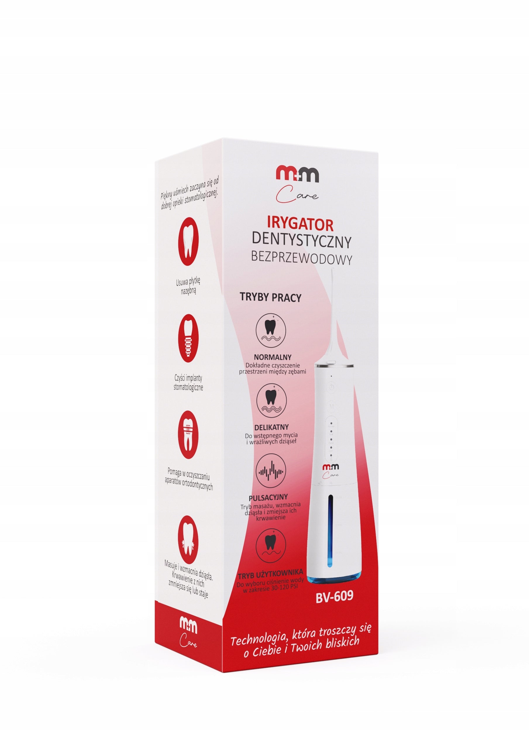 DENTAL IRRIGATOR M+MCARE FOR IMPLANT DEVICES 8 NOZZLES WHITE Color white