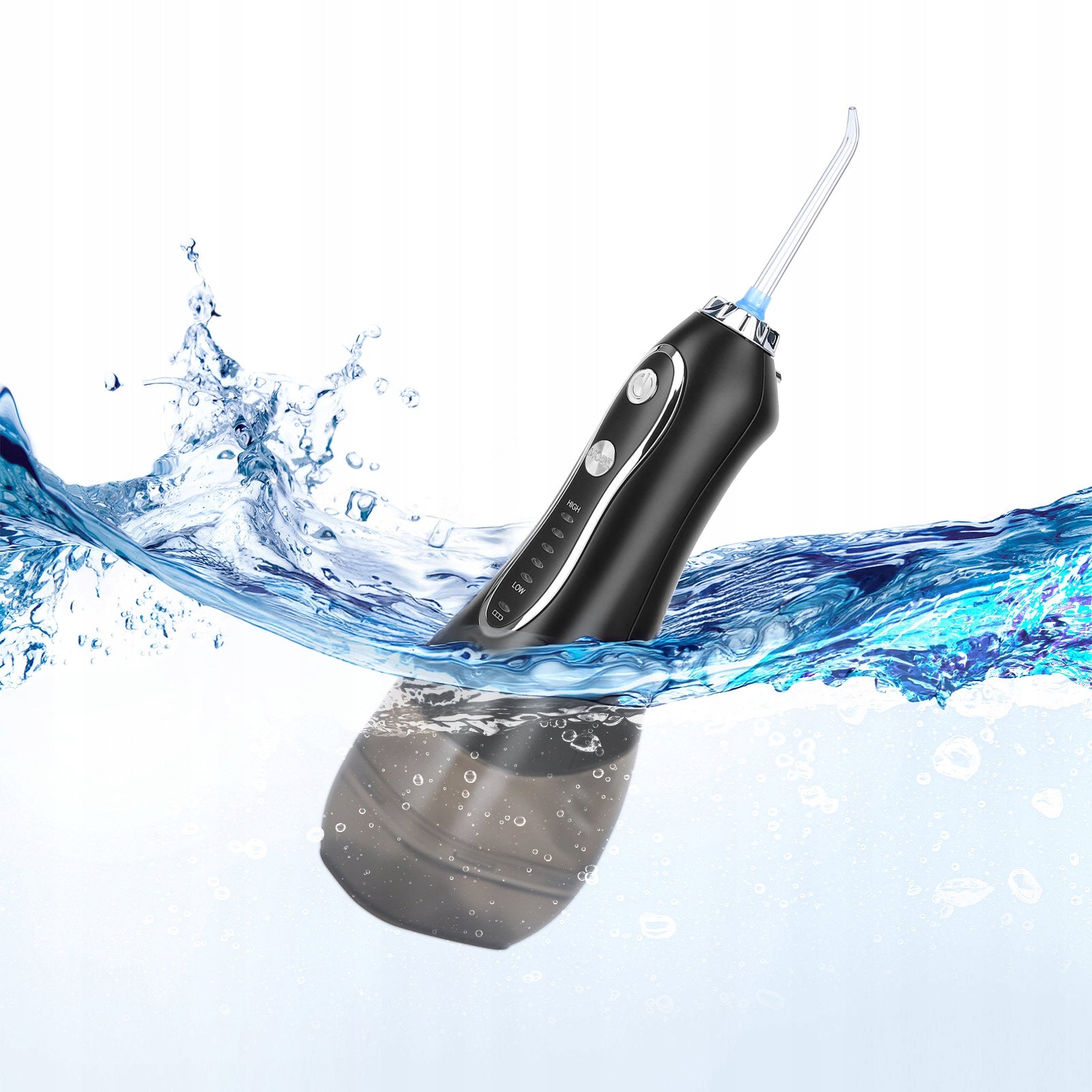 DENTAL WIRELESS IRRIGATOR 5 MODES 8 NOZZLES 300ml 140PSI Color black