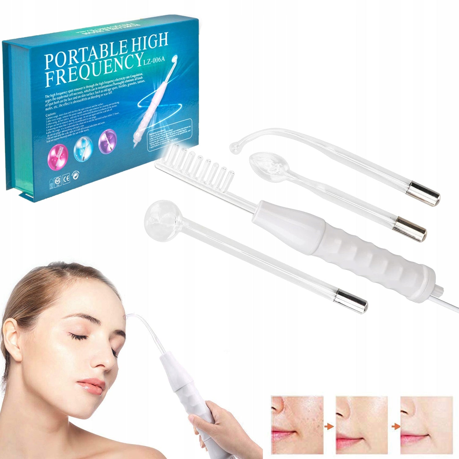 DERMA CURRENTS COSMETIC DEVICE FOR HAIR FACE CARE+4 PELLETS