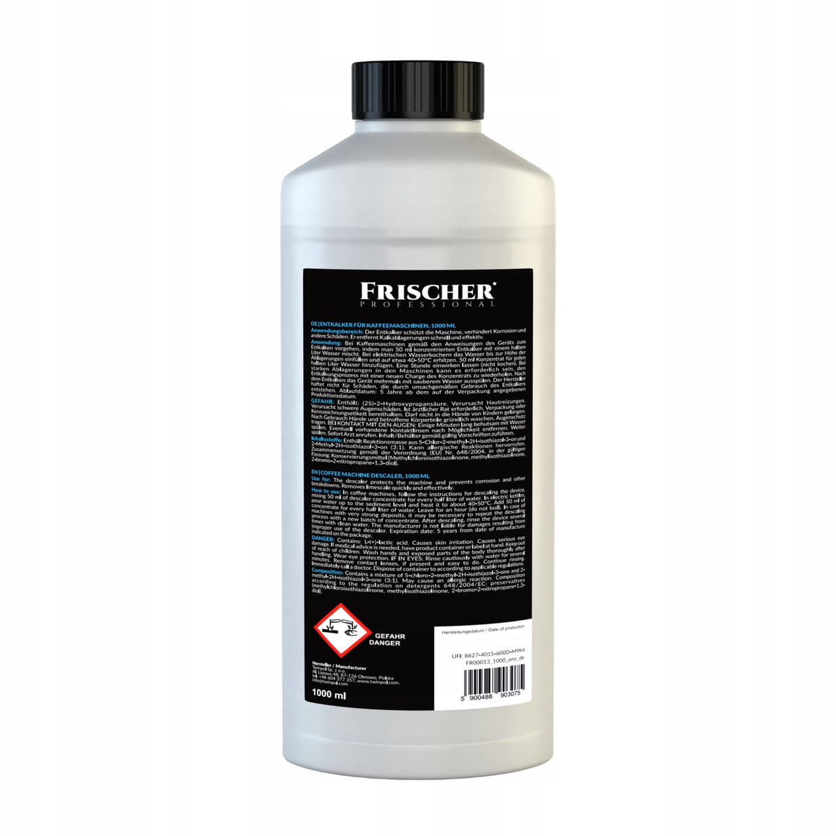 DESCALER FOR UNIVERSAL LIQUID CONCENTRATE 1000 ml FRISCHER Manufacturer code FR00013_1000_amz_de