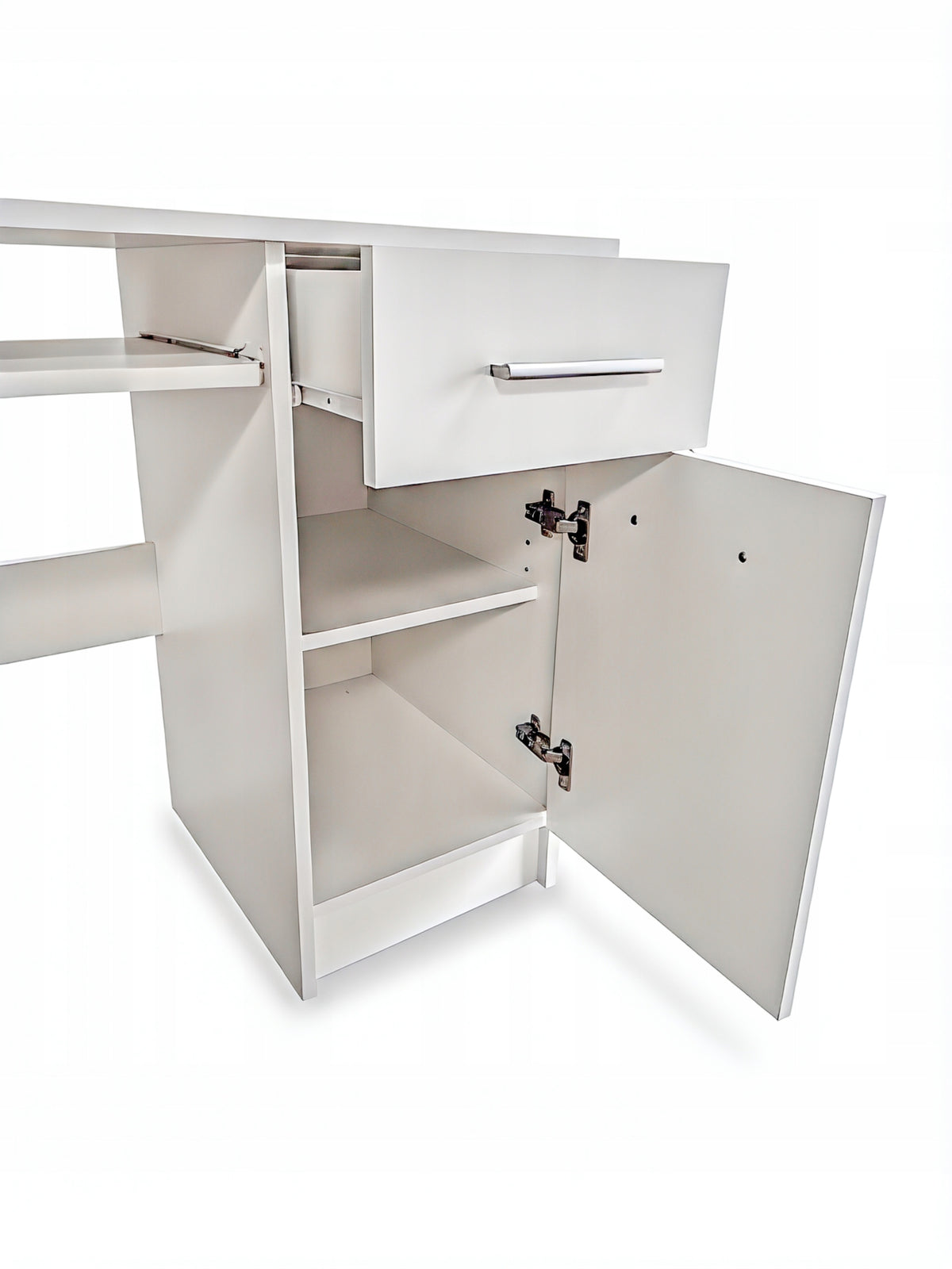 DESK 90CM COMPUTER|DRAWER + SHELVES|WHITE DESK|SMALL DESK|TABLE Manufacturer code BIU0002