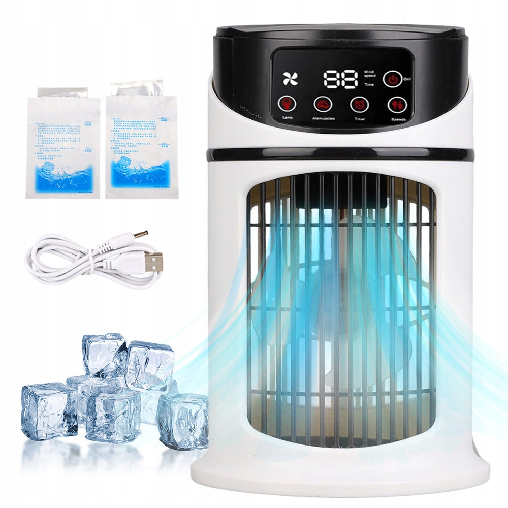DESK FAN COOLING HUMIDIFIER PORTABLE AIR CONDITIONER 6 SPEEDS