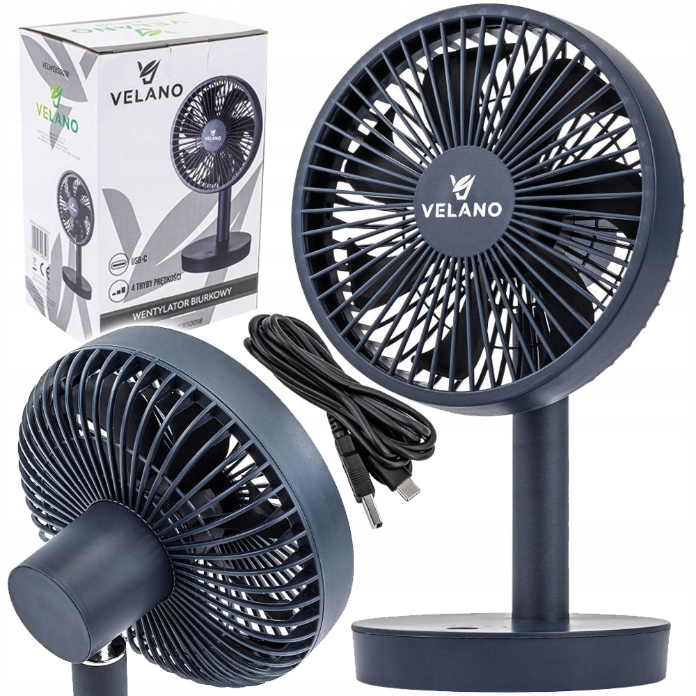 DESK FAN CORDLESS TABLE FAN WIRELESS QUIET USB-C