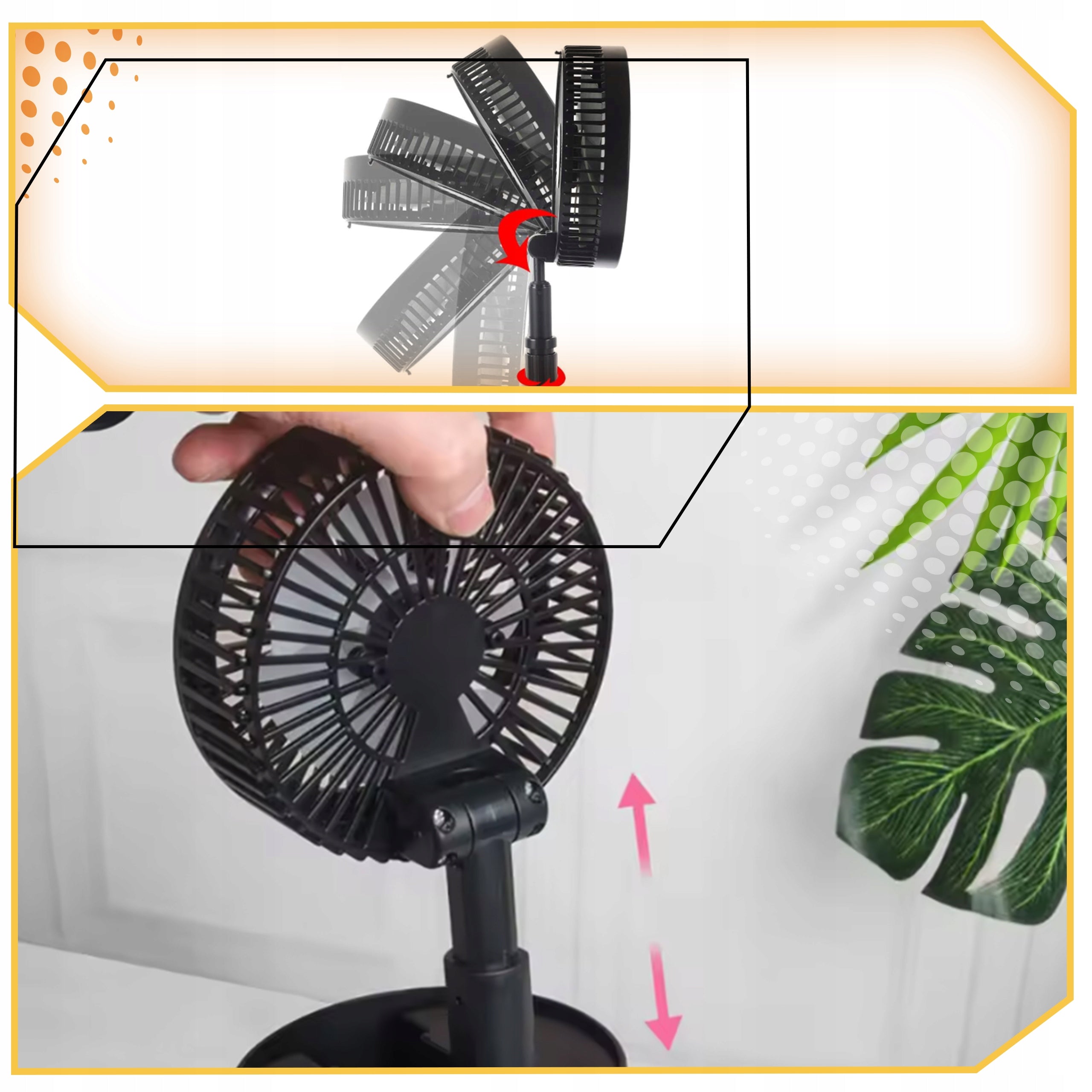 DESK FAN MINI WIRELESS FOLDING ADJUSTABLE Manufacturer code WEN-CZARN