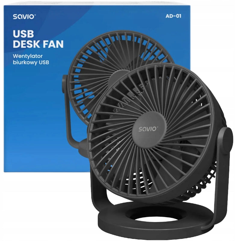 DESK FAN QUIET POWERFUL WIRELESS FAN 4 MODES USB TYPE-C Manufacturer code AD-01