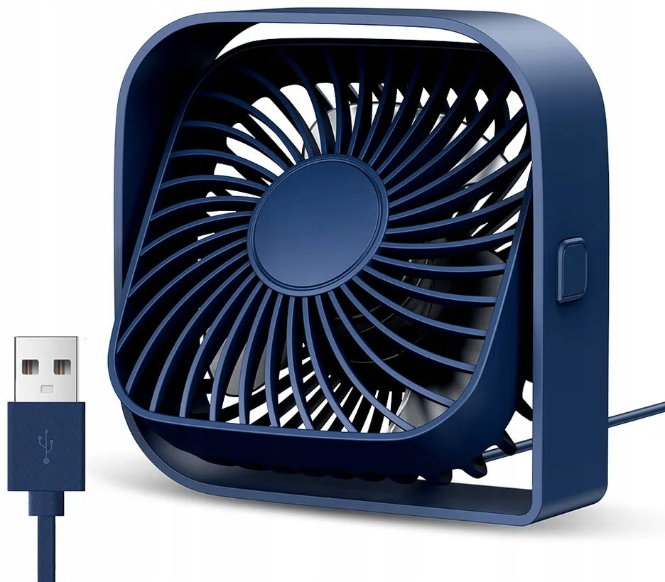 DESK FAN USB MINI FAN QUIET 3 MODES 360° FOR DESK Manufacturer code Mini wentylator wiatrak TOPK K50 niebieski