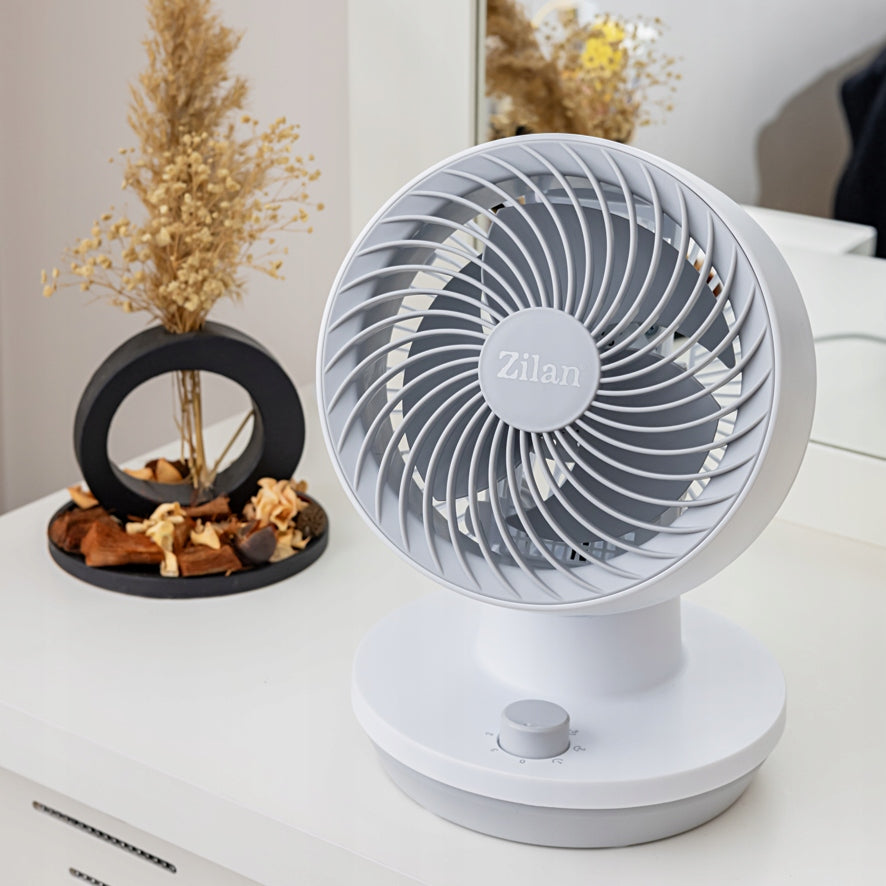 DESK FAN WHITE 3 SPEEDS POWERFUL QUIET 45W Manufacturer code ZLN1009